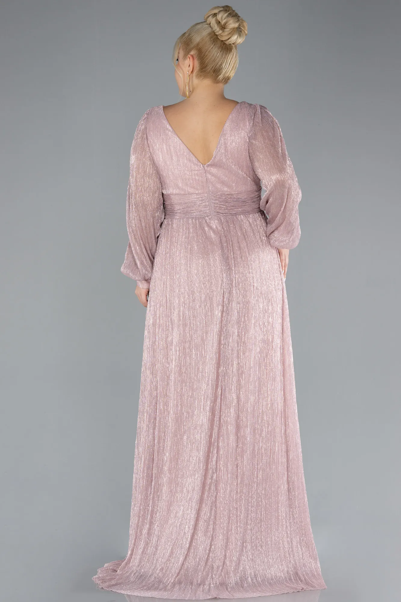 Powder Color-Long Plus Size Evening Dress ABU3154