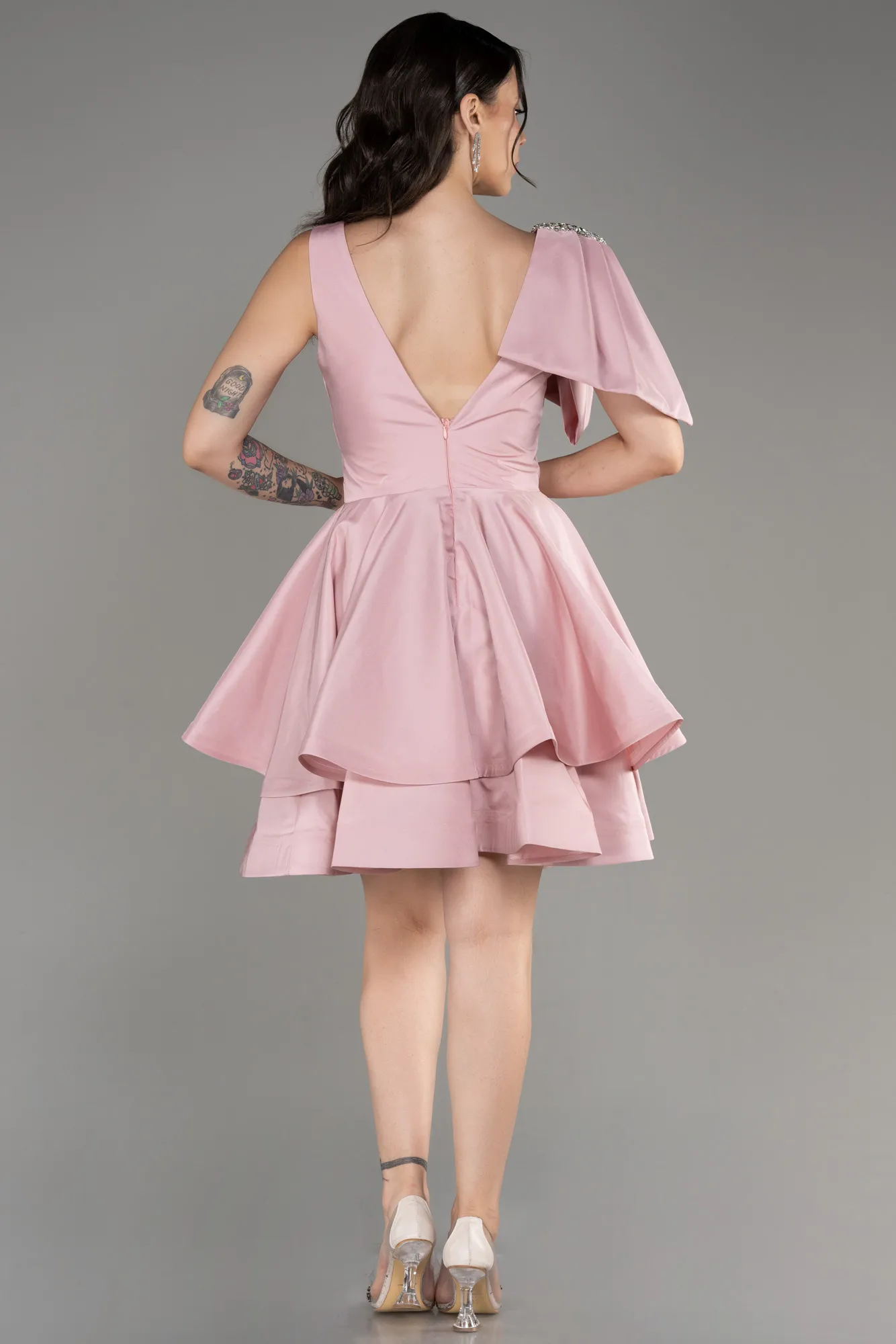 Powder Color-Short Cocktail Dress ABK2085