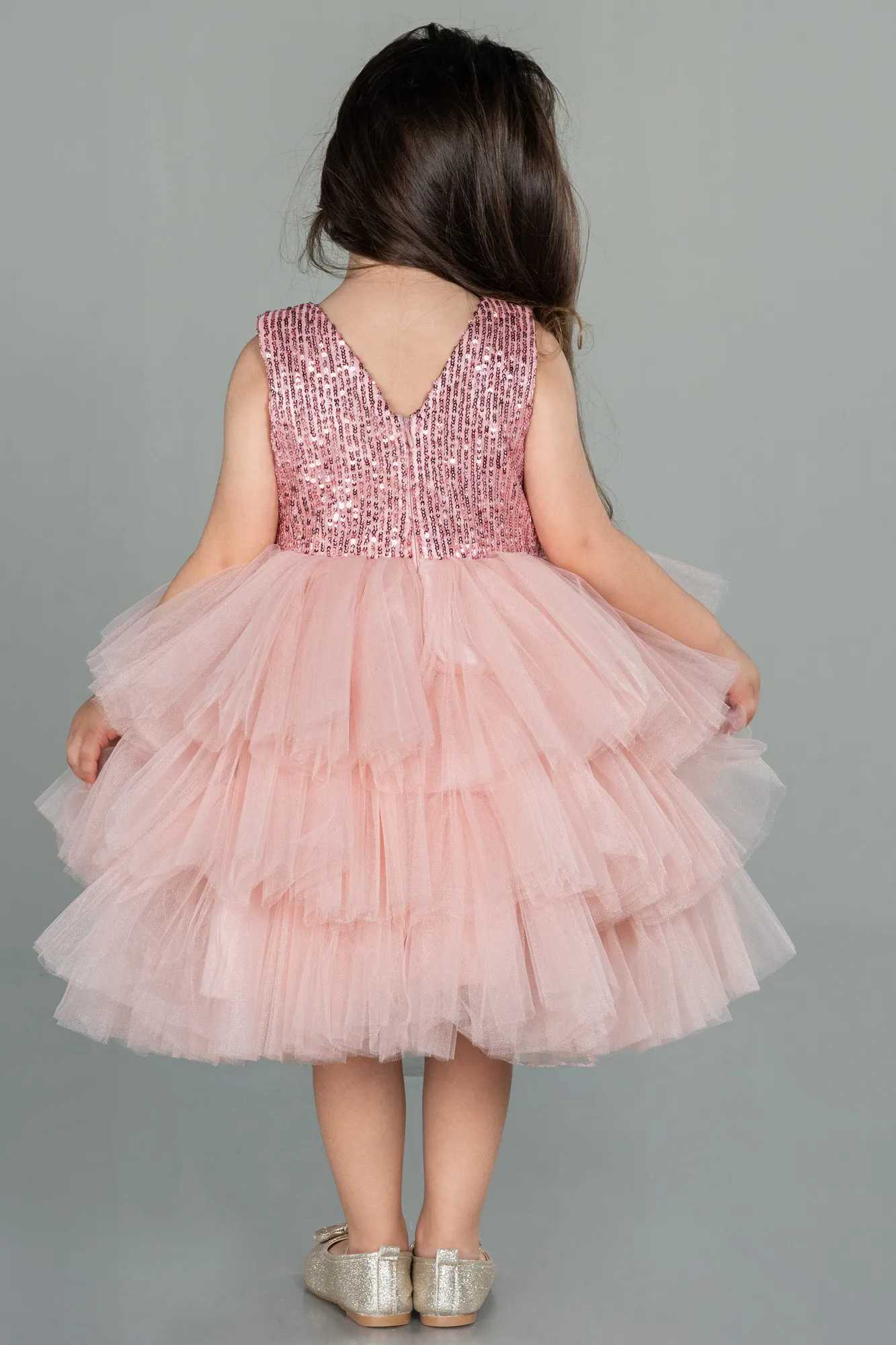 Powder Color-Short Girl Dress ABK1705