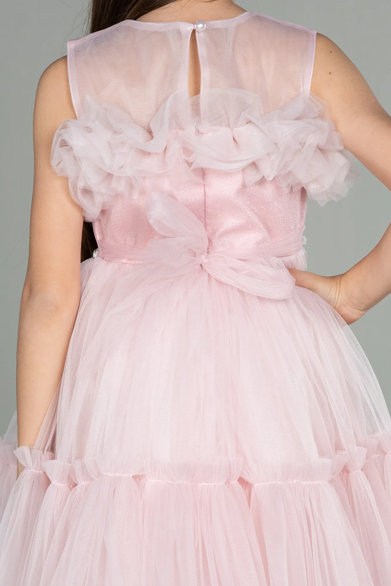 Powder Color-Short Girl Dress ABK1707