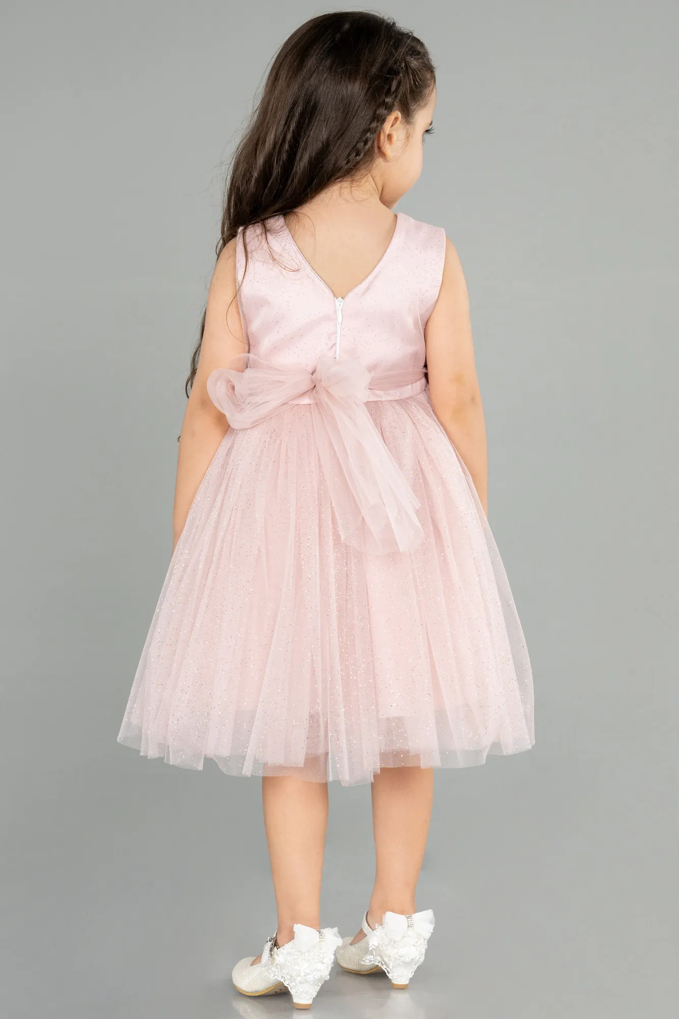 Powder Color-Short Girl Dress ABK1766