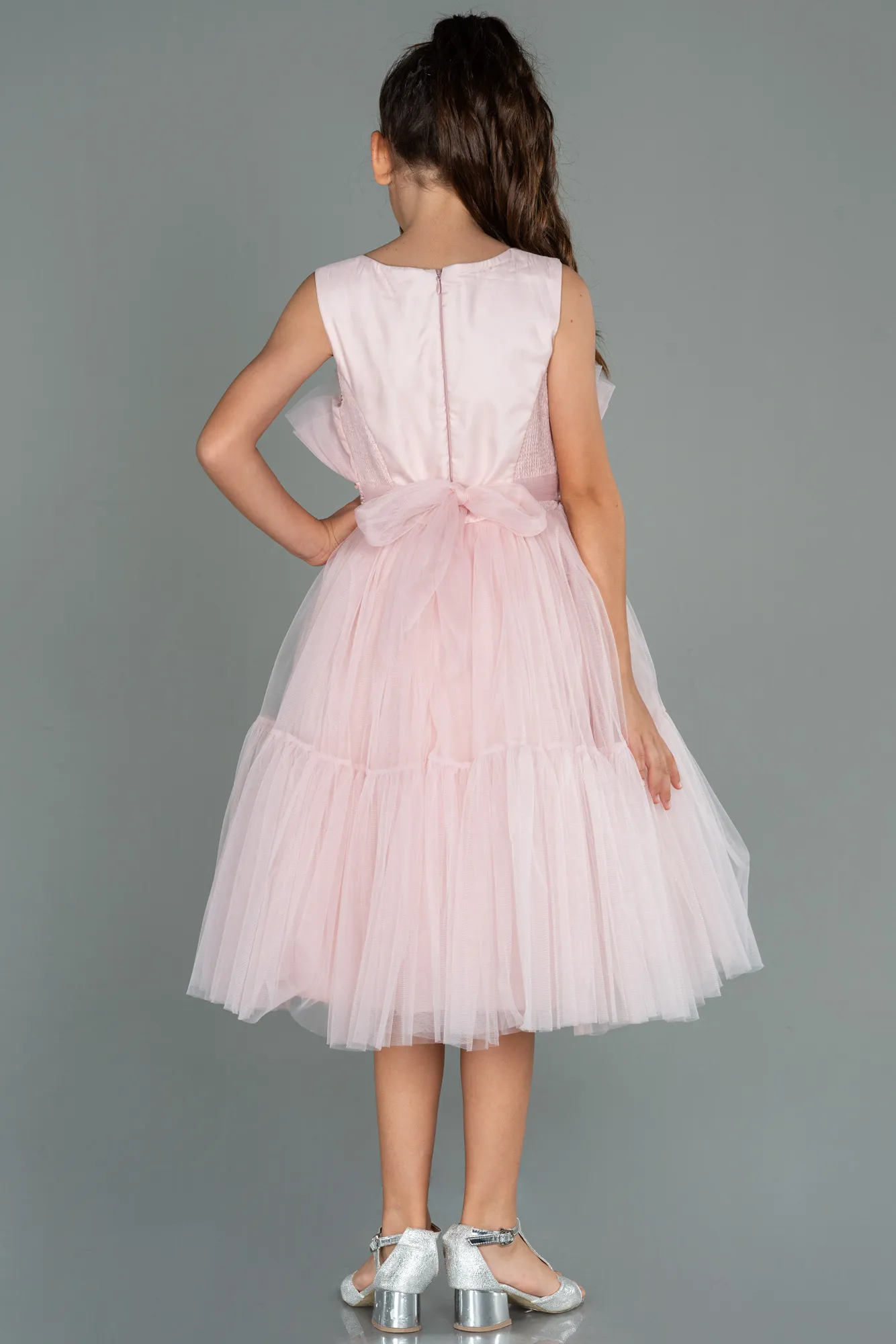 Powder Color-Short Girl Dress ABK1767