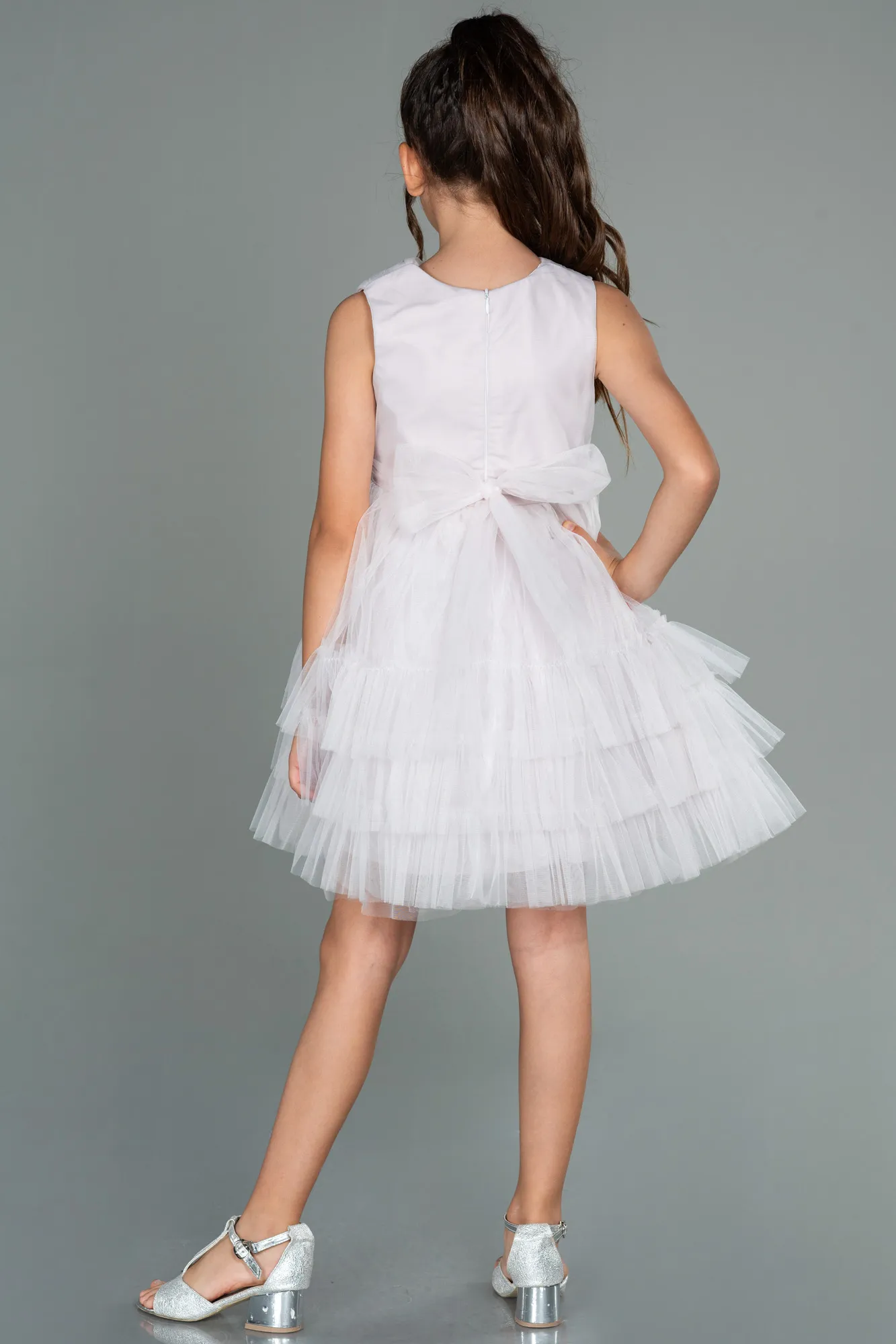Powder Color-Short Girl Dress ABK1769
