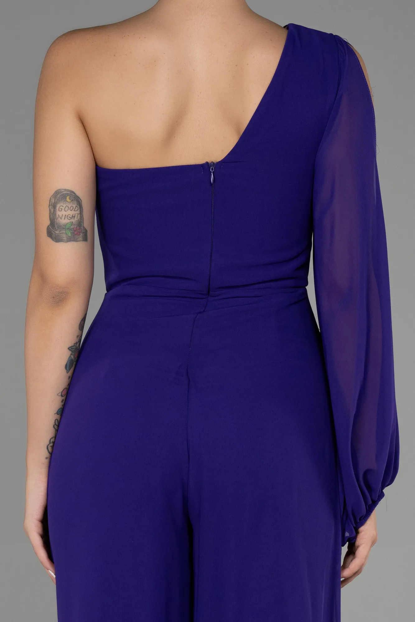 Purple-Long Chiffon Invitation Dress ABT078