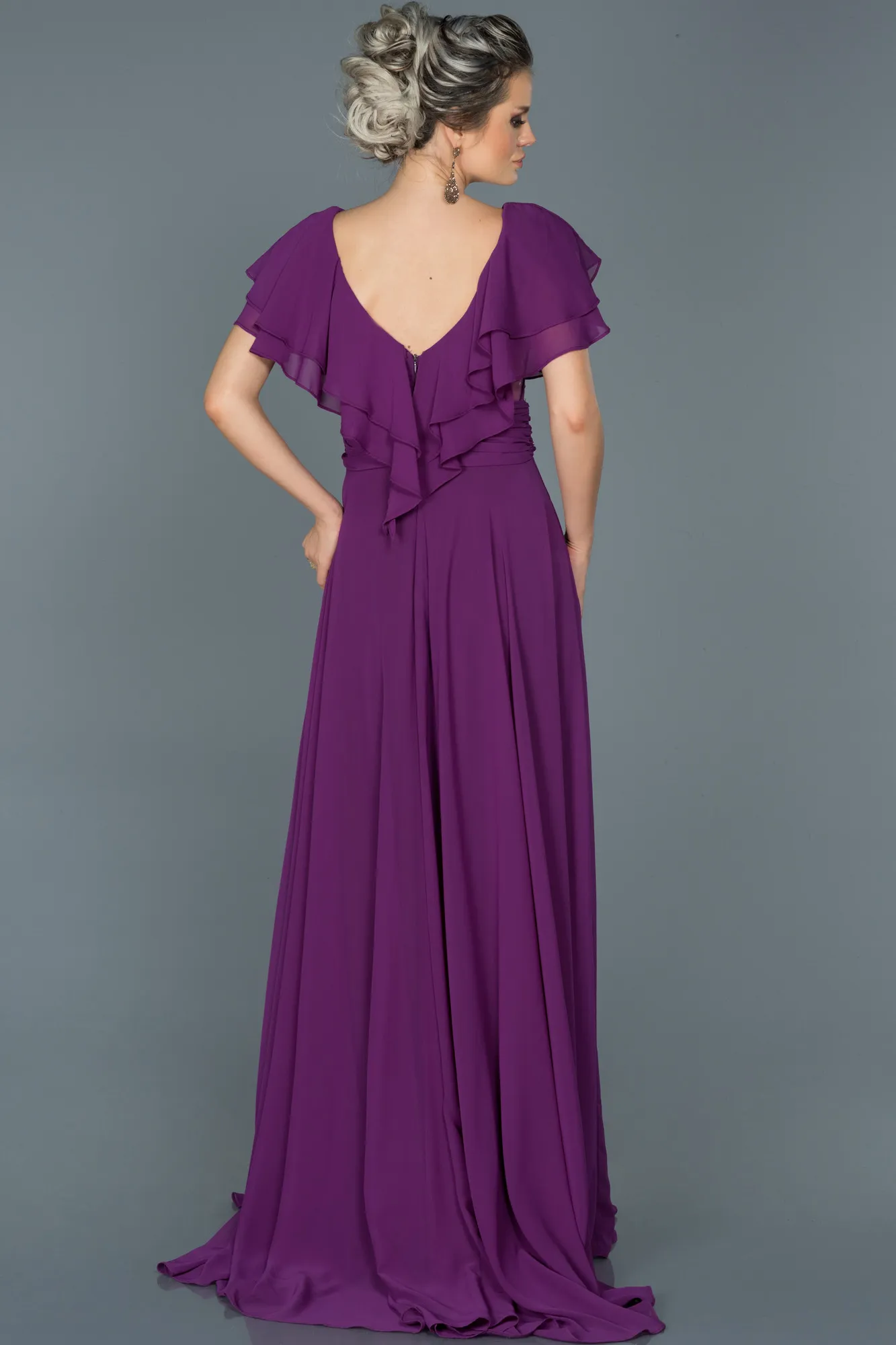 Purple-Long Engagement Dress ABU032