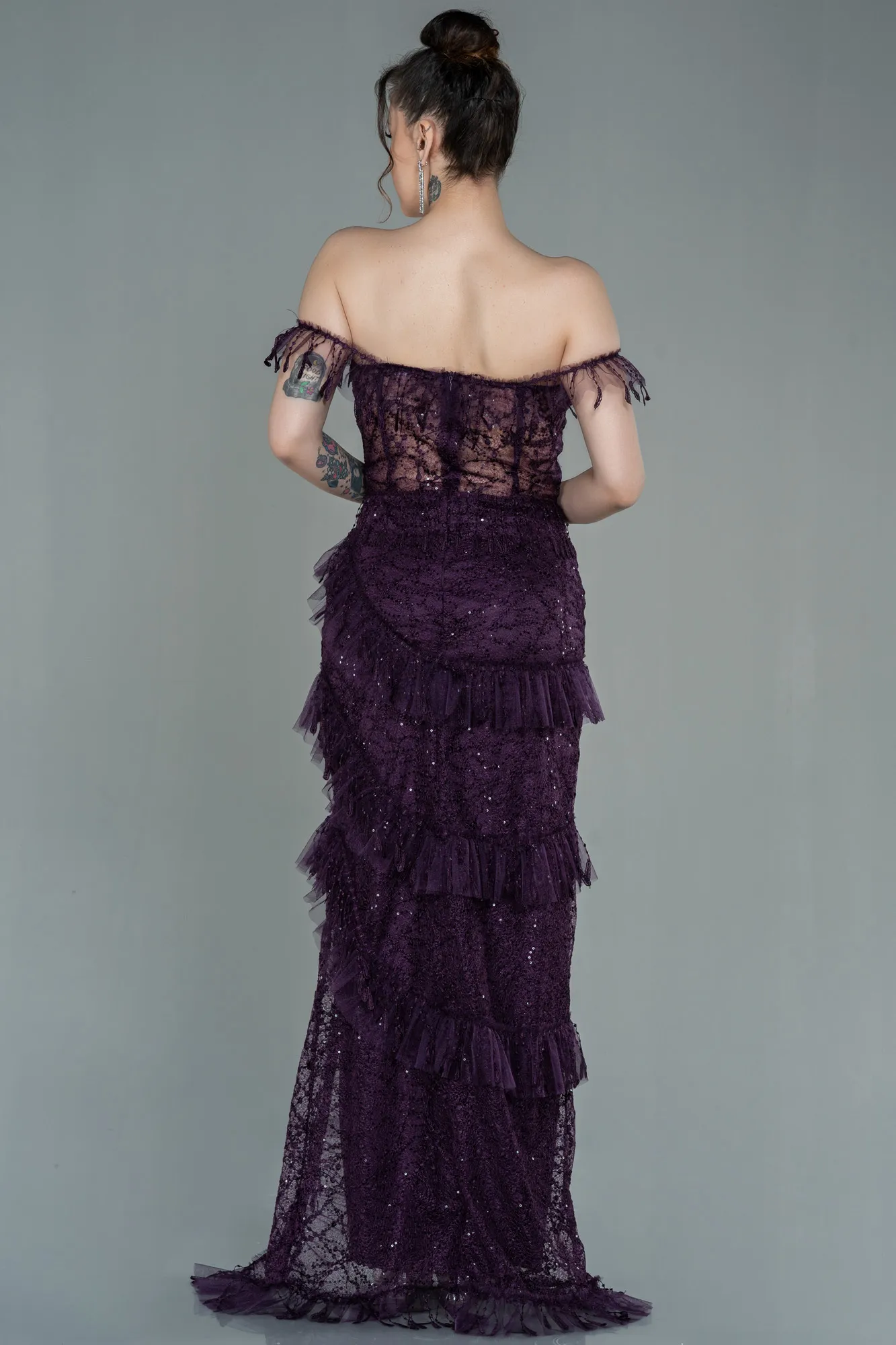 Purple-Long Evening Dress ABU1596