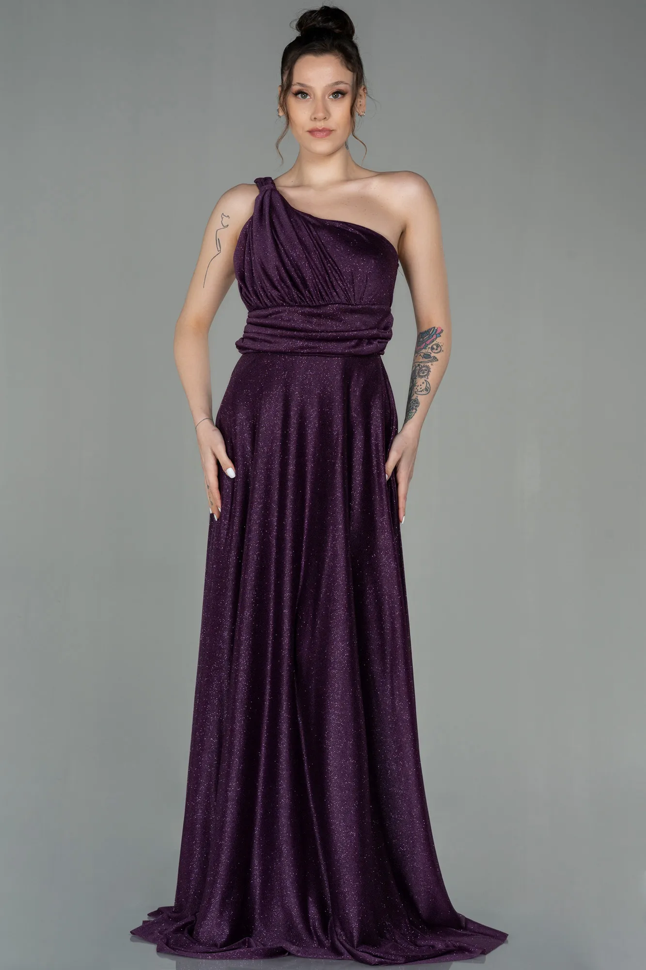Purple-Long Evening Dress ABU2834