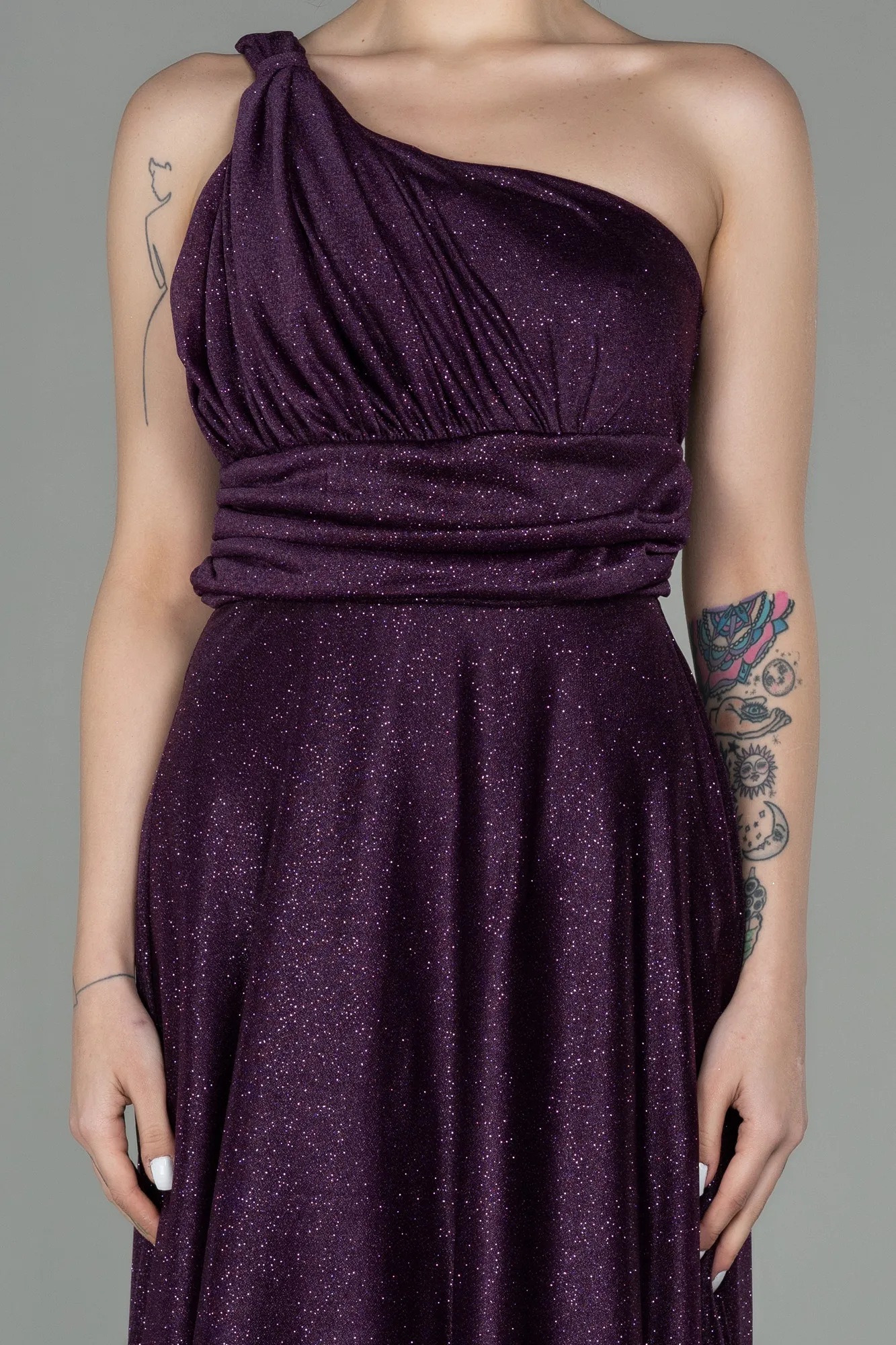 Purple-Long Evening Dress ABU2834