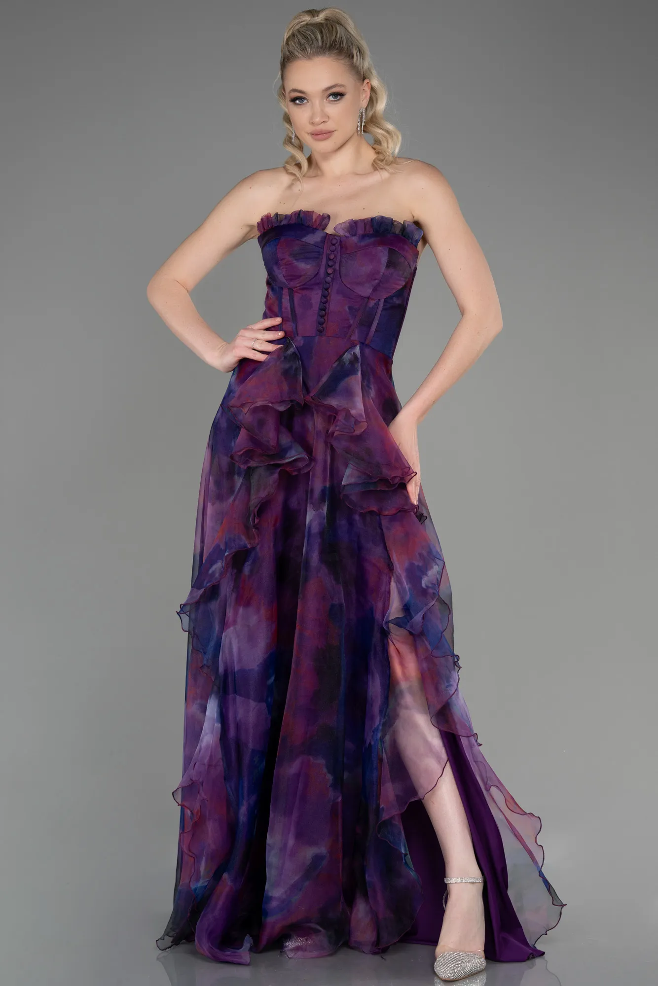 Purple-Long Evening Dress ABU3360