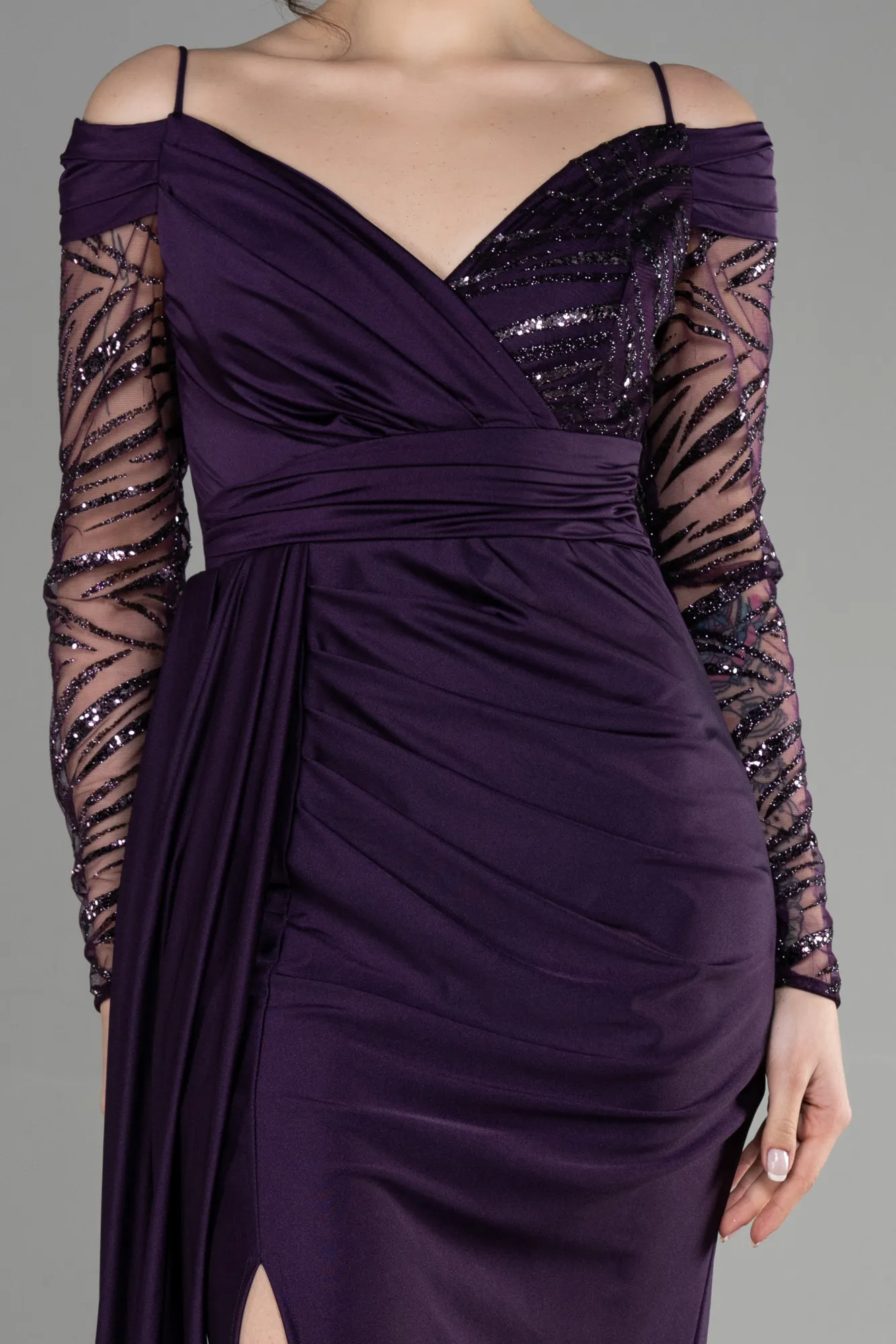 Purple-Long Evening Dress ABU3656