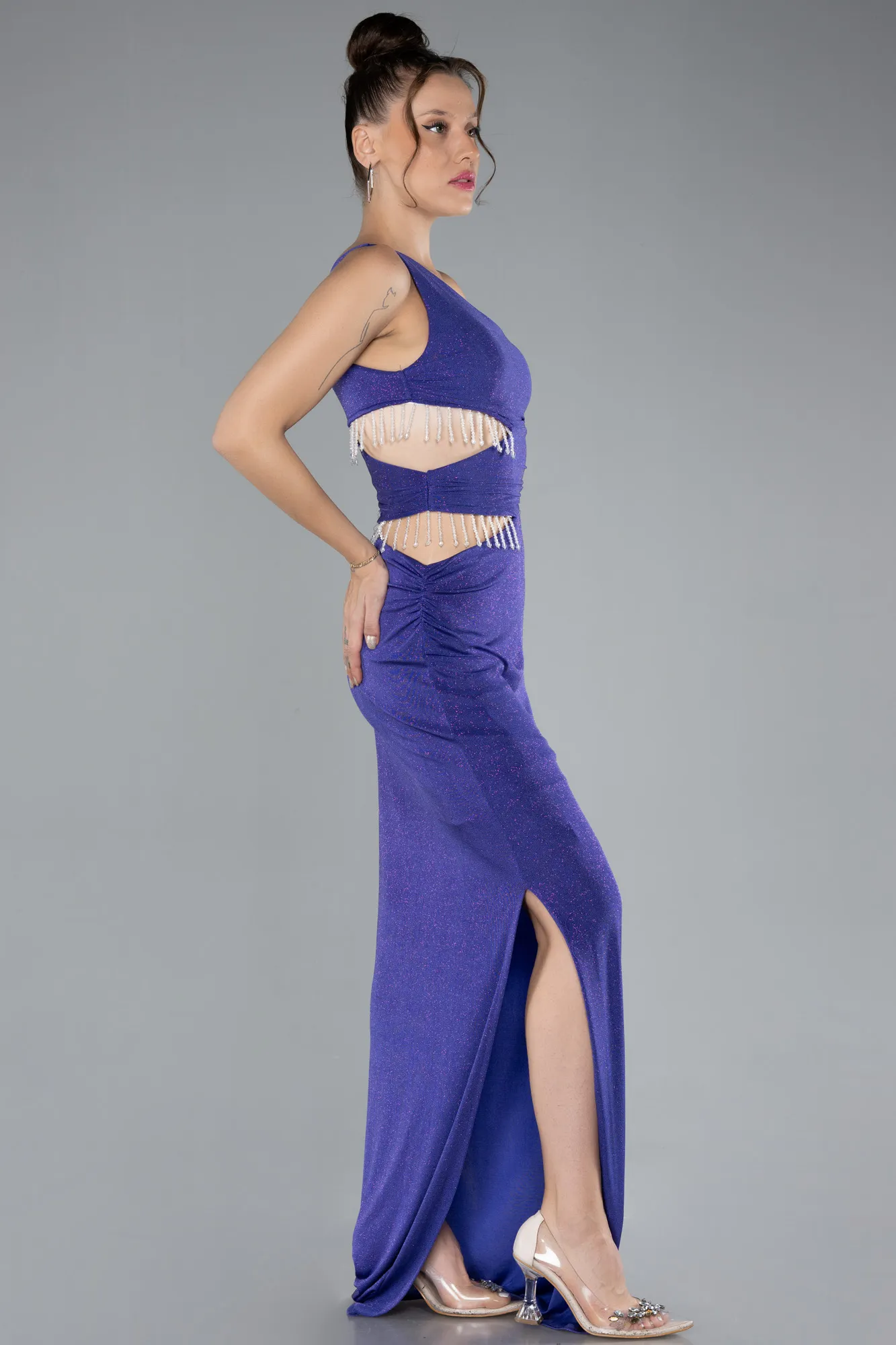 Purple-Long Evening Dress ABU3702