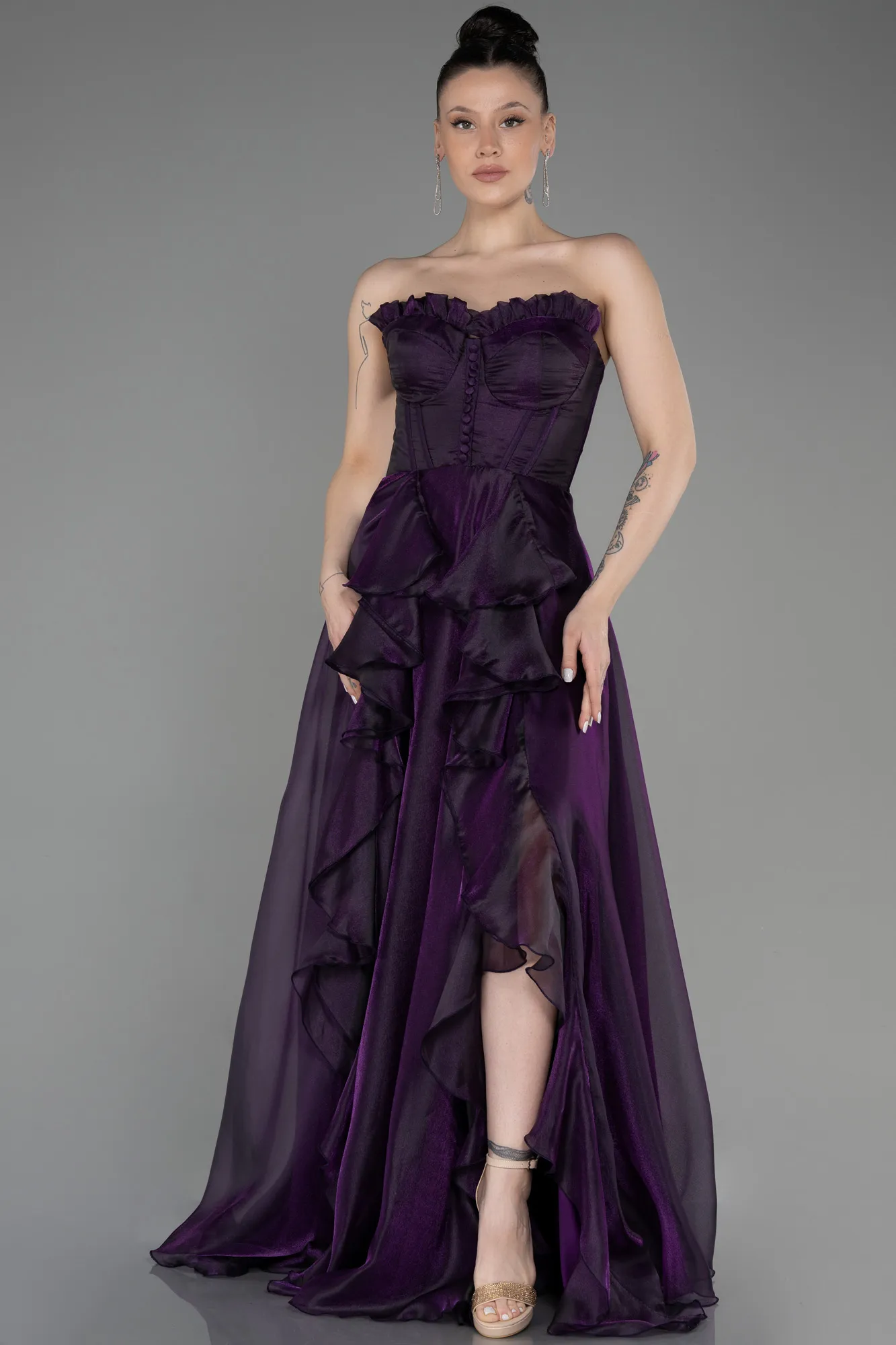 Purple-Long Evening Dress ABU3720