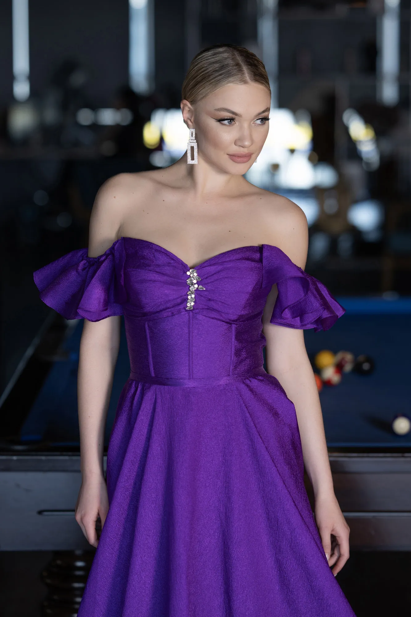 Purple-Long Evening Dress ABU3884