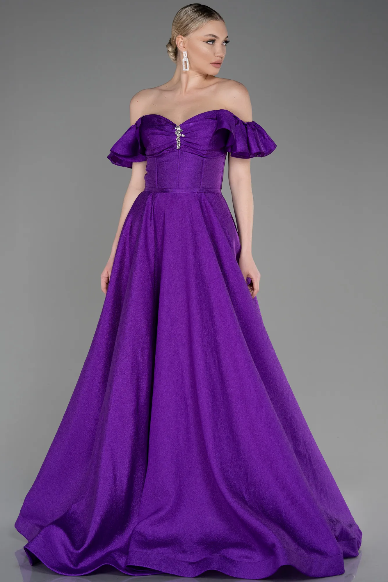 Purple-Long Evening Dress ABU3884