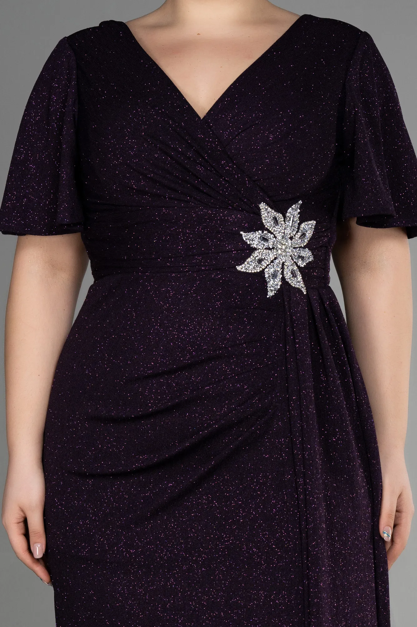 Purple-Long Formal Plus Size Dress ABU3645