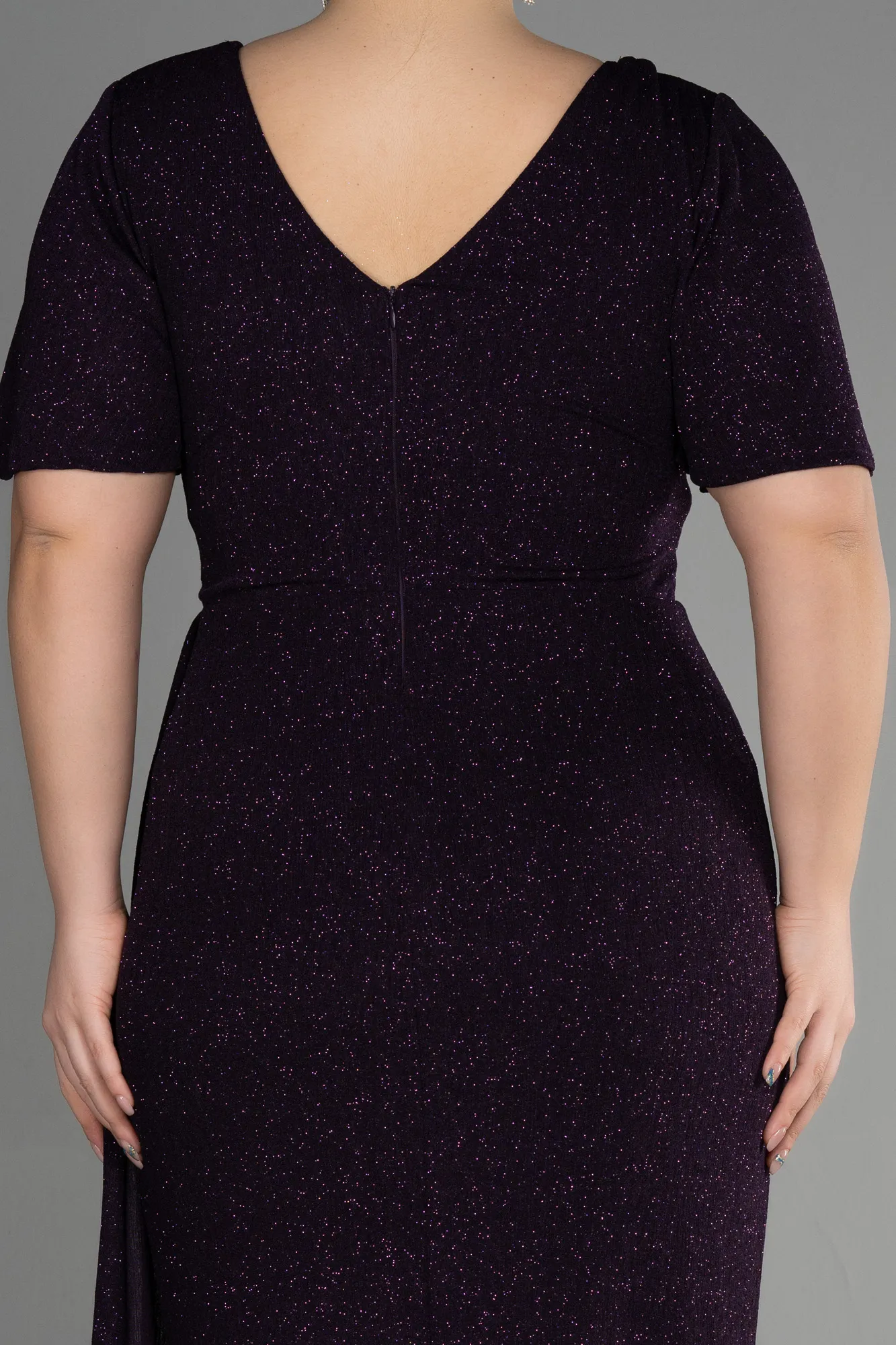 Purple-Long Formal Plus Size Dress ABU3645