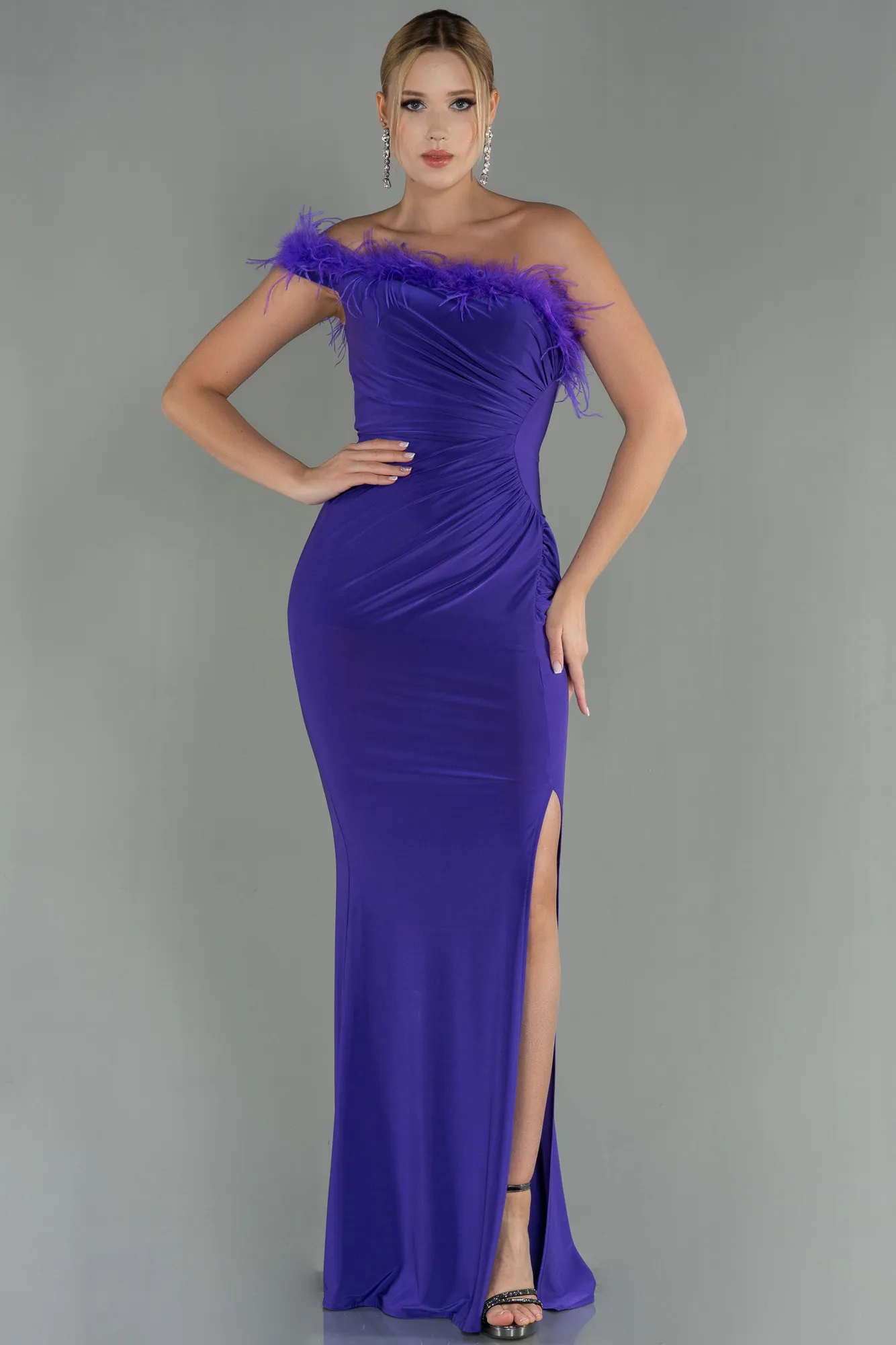 Purple-Long Mermaid Evening Dress ABU3048