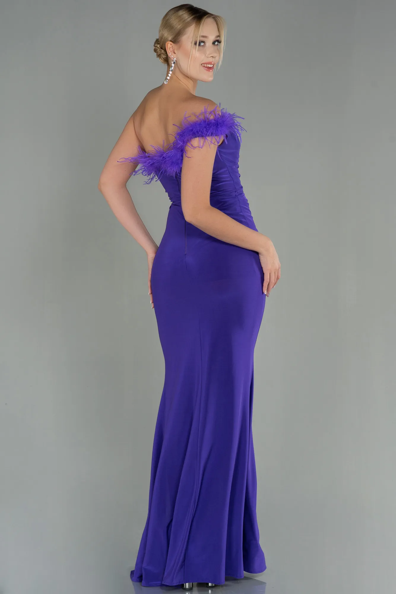 Purple-Long Mermaid Evening Dress ABU3048