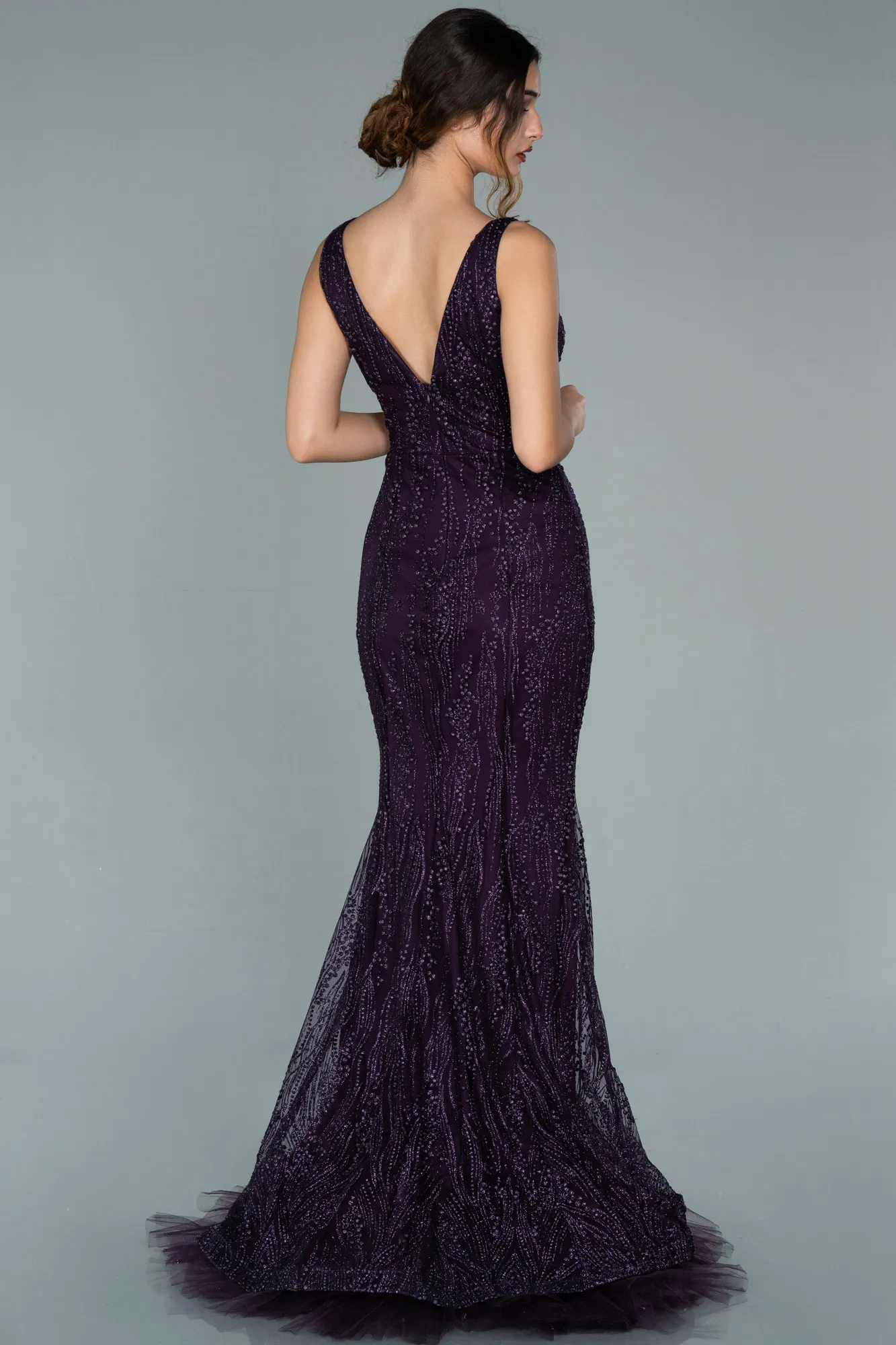 Purple-Long Mermaid Prom Dress ABU1979