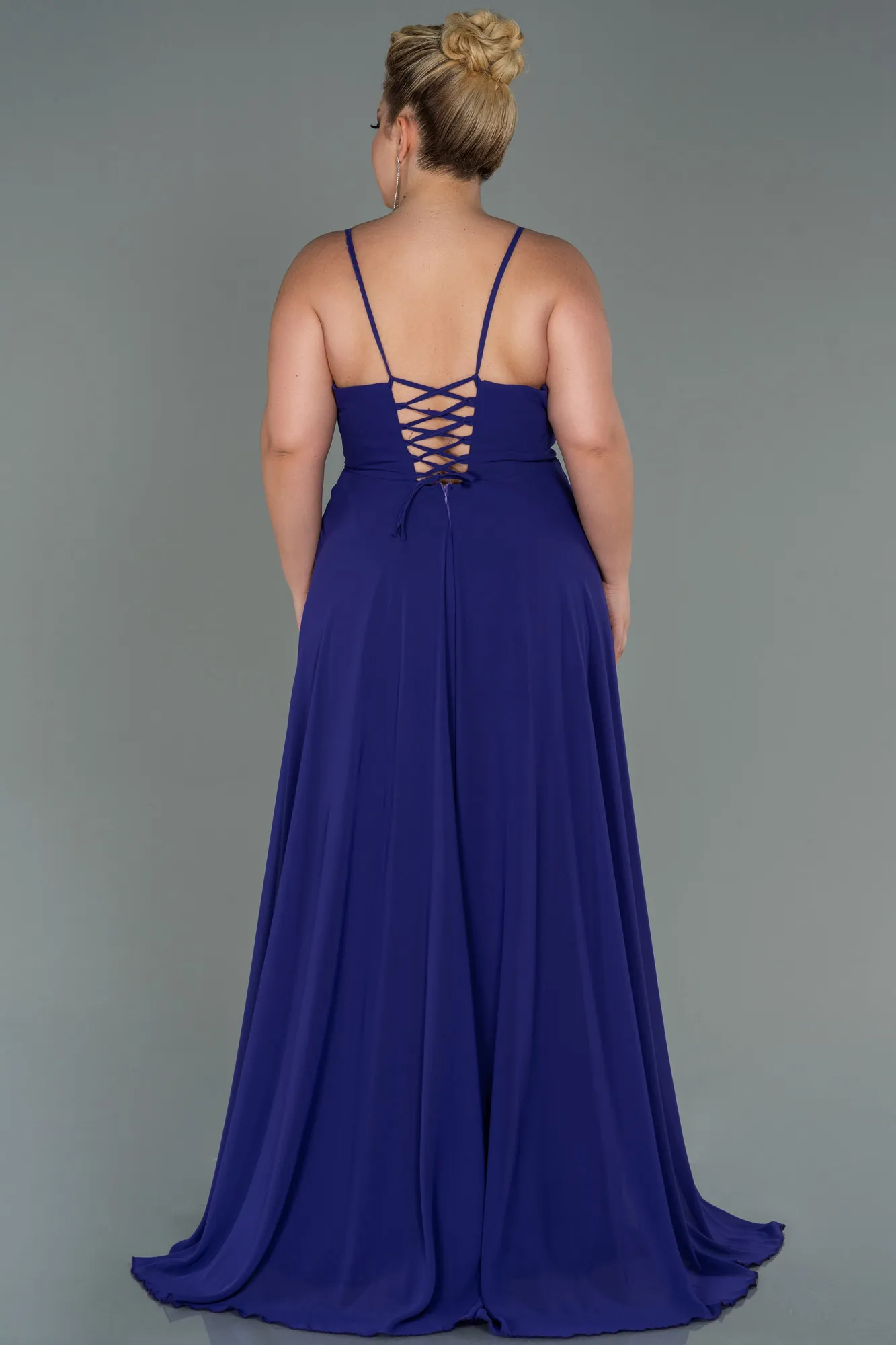 Purple-Long Plus Size Evening Dress ABU1324