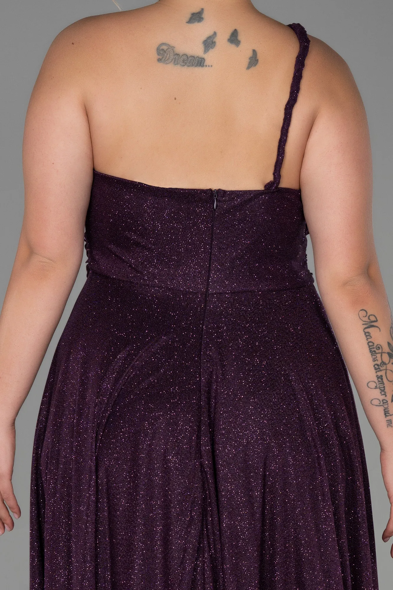 Purple-Long Plus Size Evening Dress ABU3289