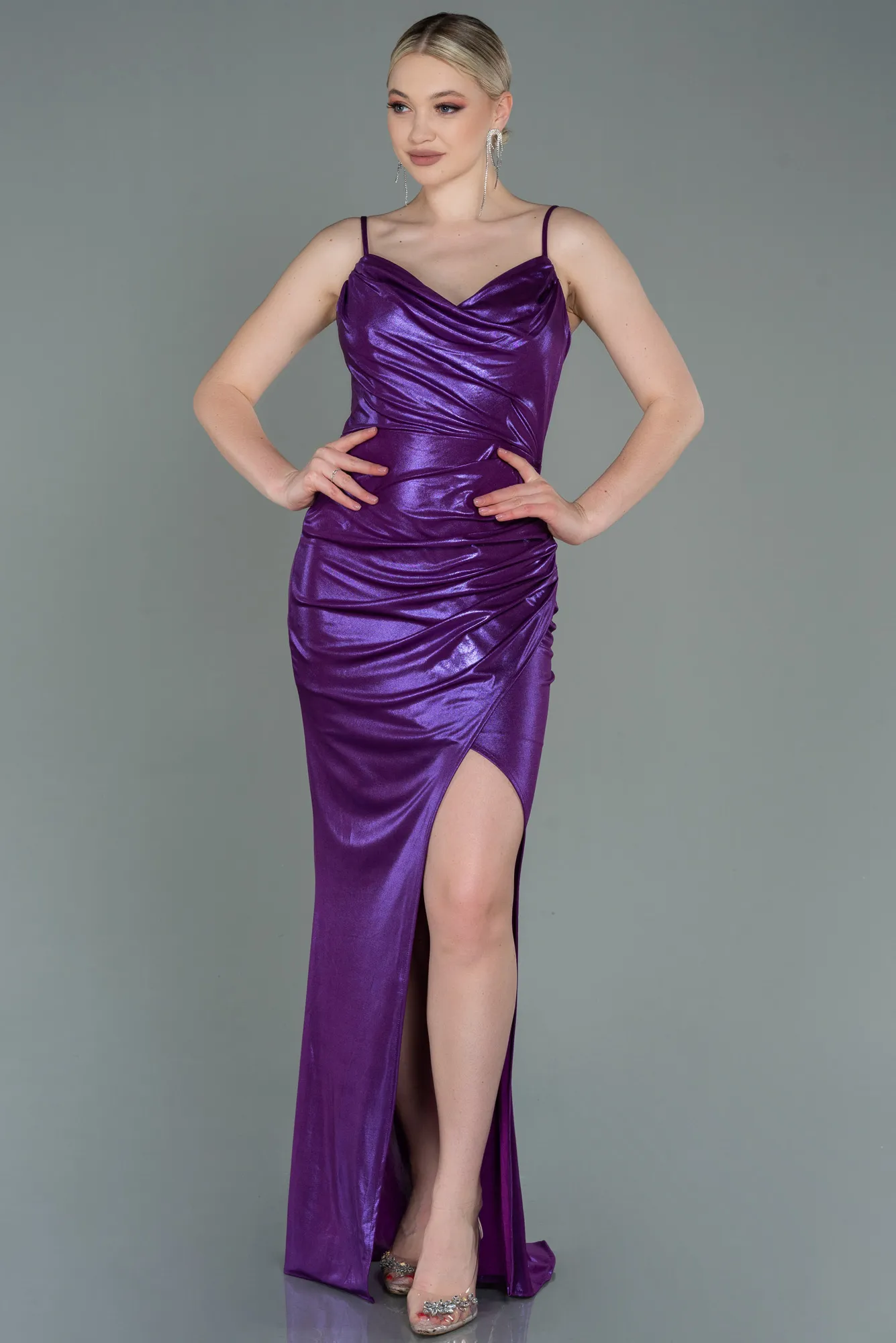 Purple-Long Prom Gown ABU3057