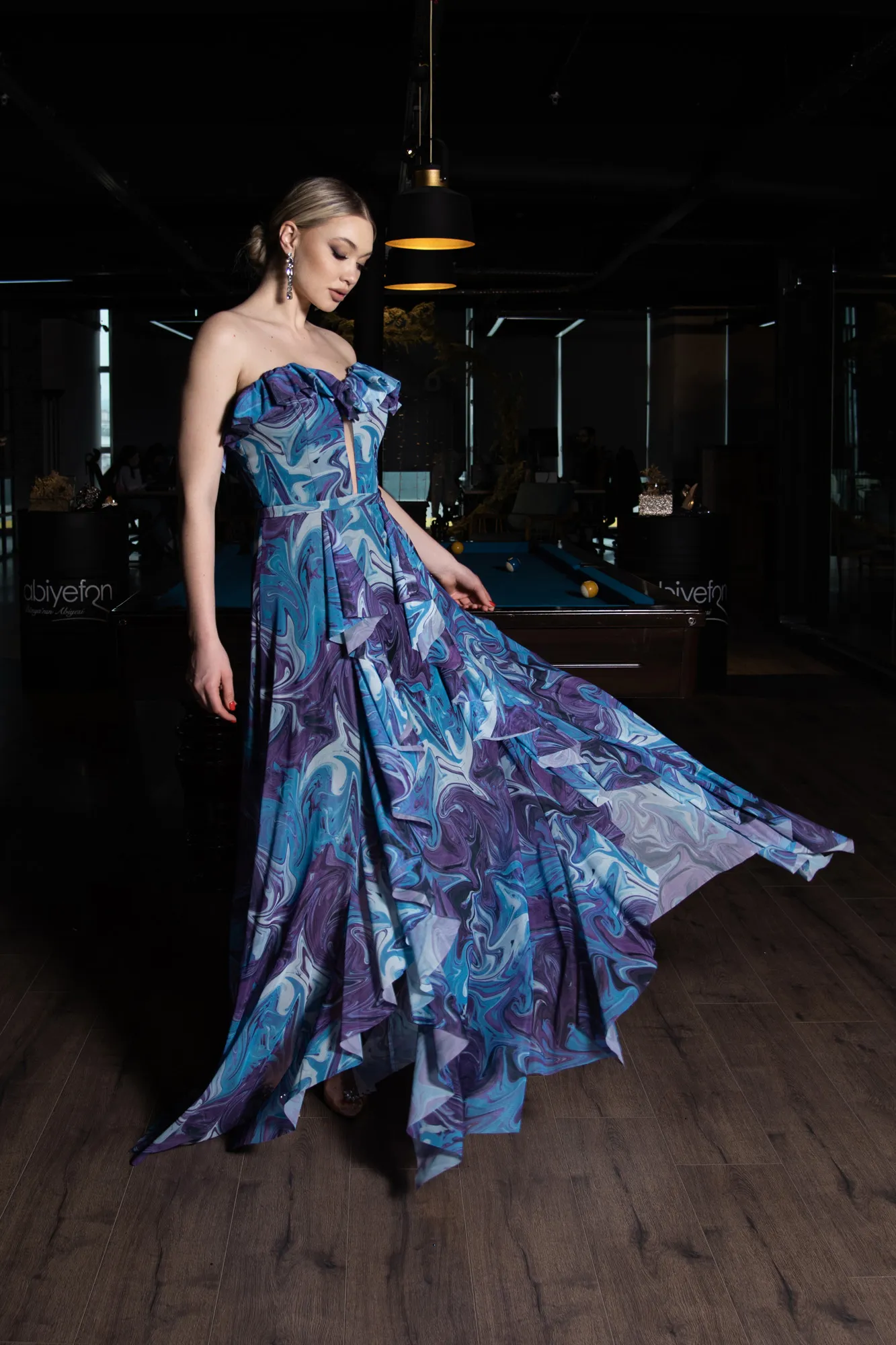 Purple-Long Prom Gown ABU3086