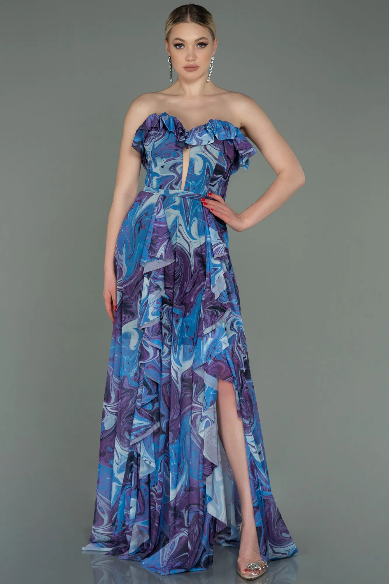 Purple-Long Prom Gown ABU3086