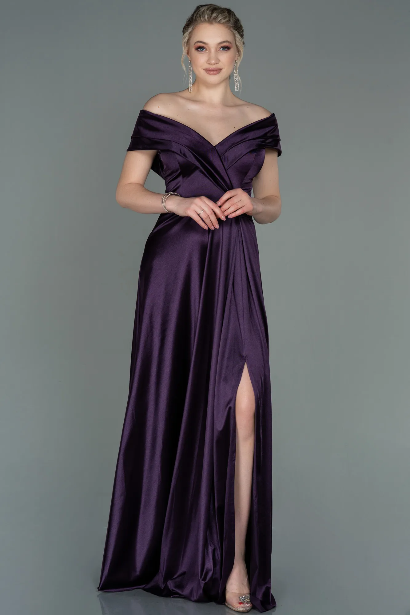 Purple-Long Prom Gown ABU3157