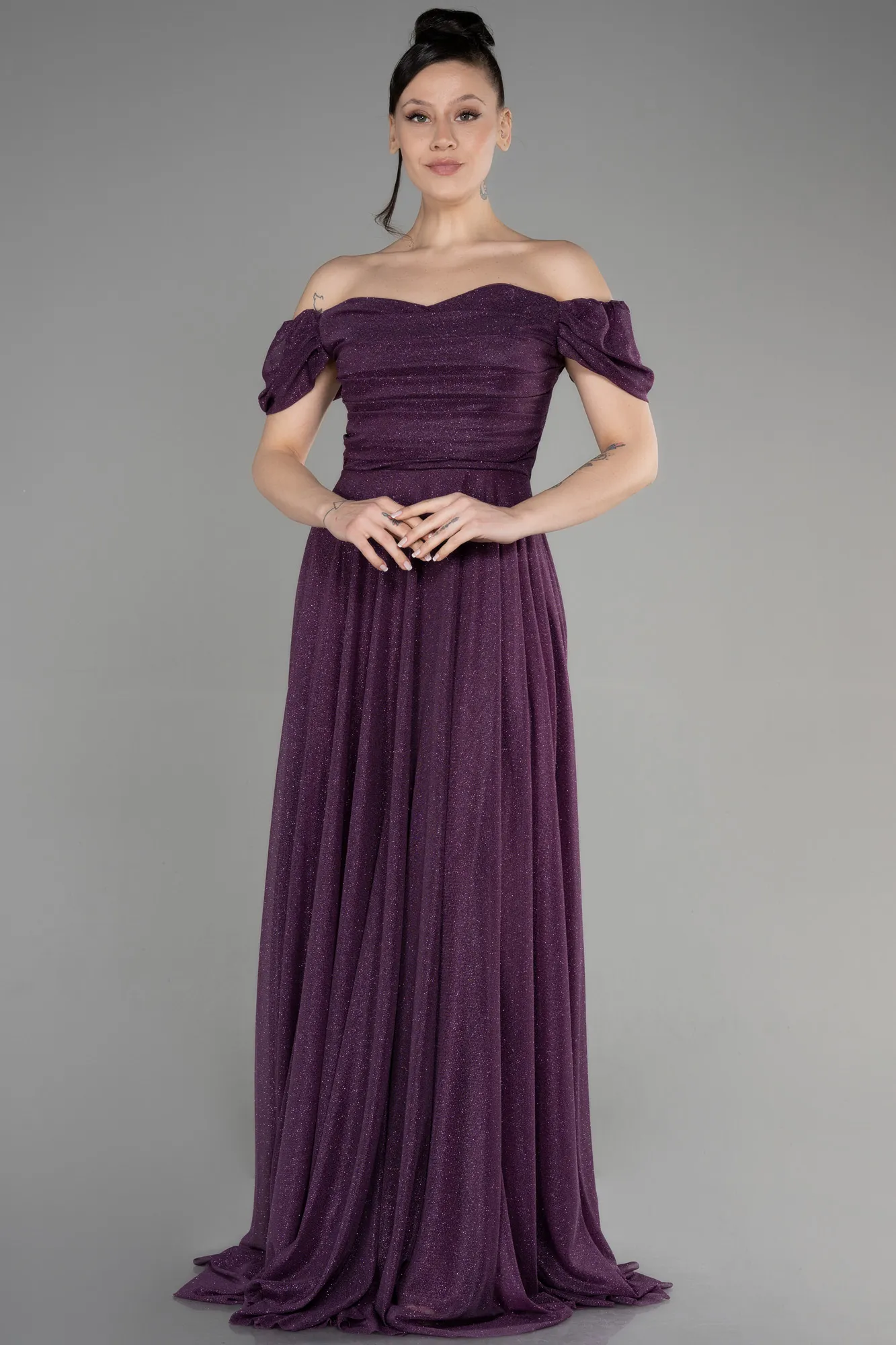 Purple-Long Prom Gown ABU3660