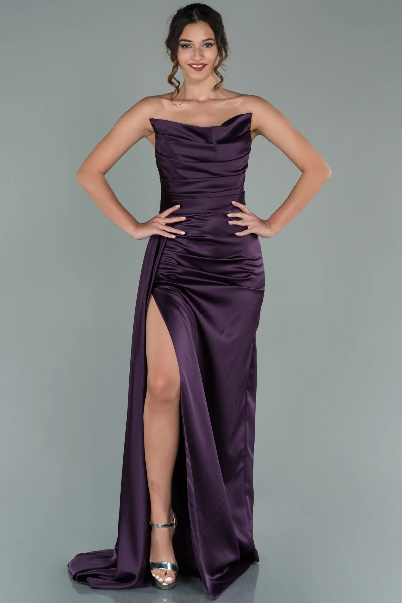 Purple-Mermaid Evening Dress ABU3443
