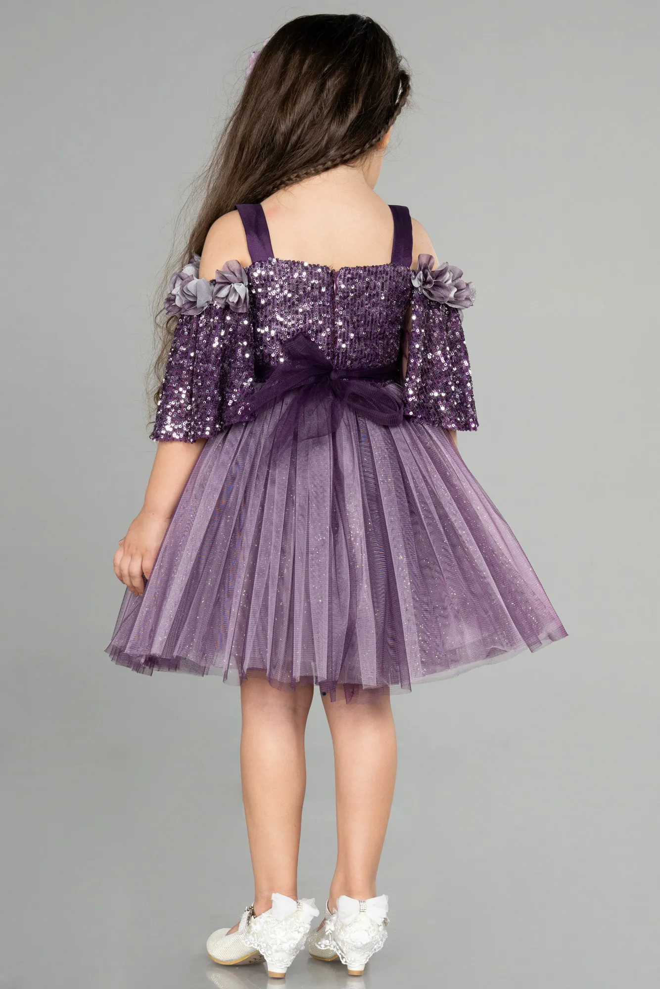 Purple-Short Girl Dress ABK1058