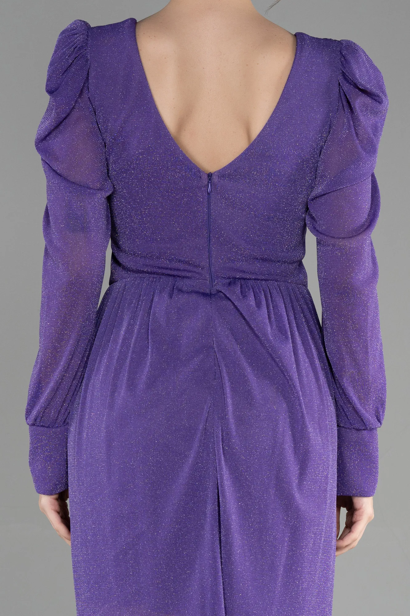 Purple-Short Invitation Dress ABK1839