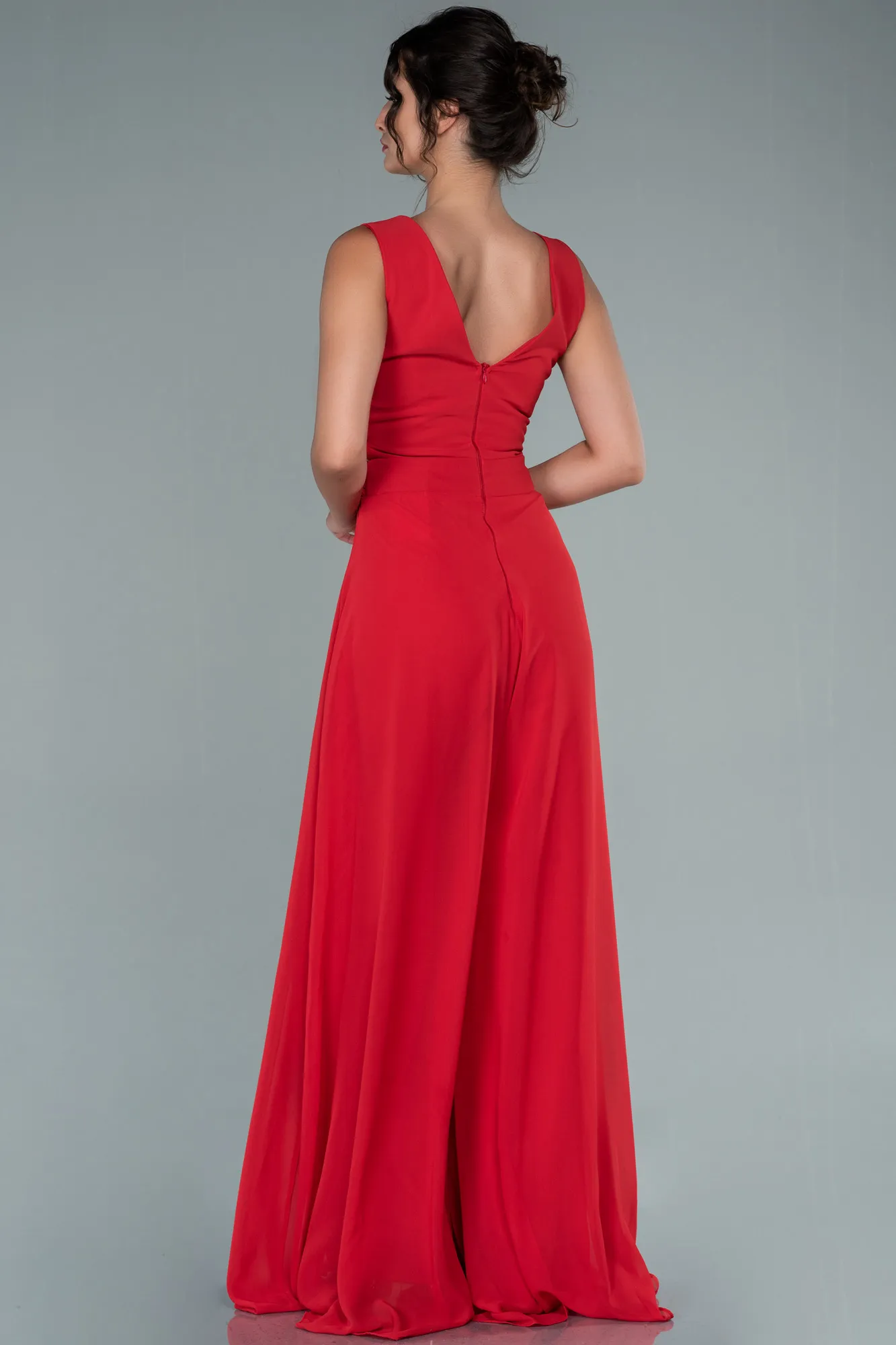 Red-Chiffon Invitation Dress ABT075