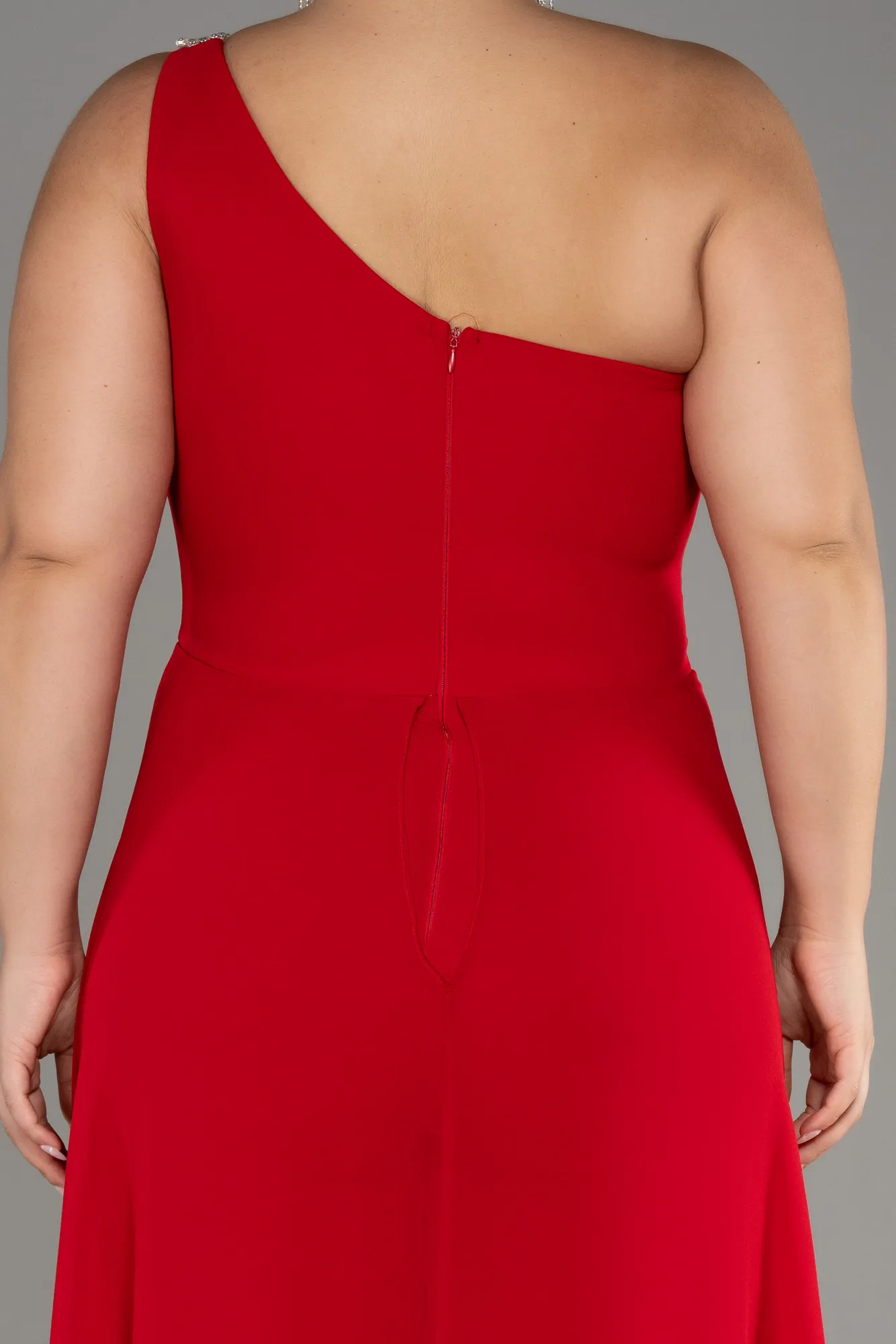 Red-Chiffon Plus Size Evening Dress Jumpsuit ABT119