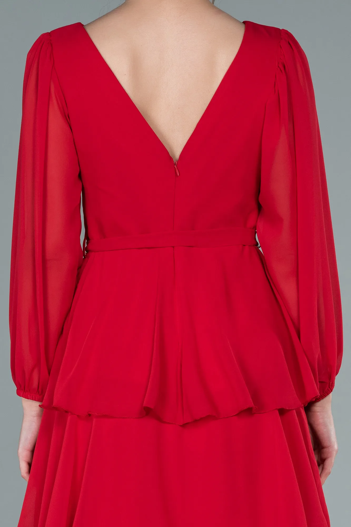 Red-Long Chiffon Evening Dress ABU2322