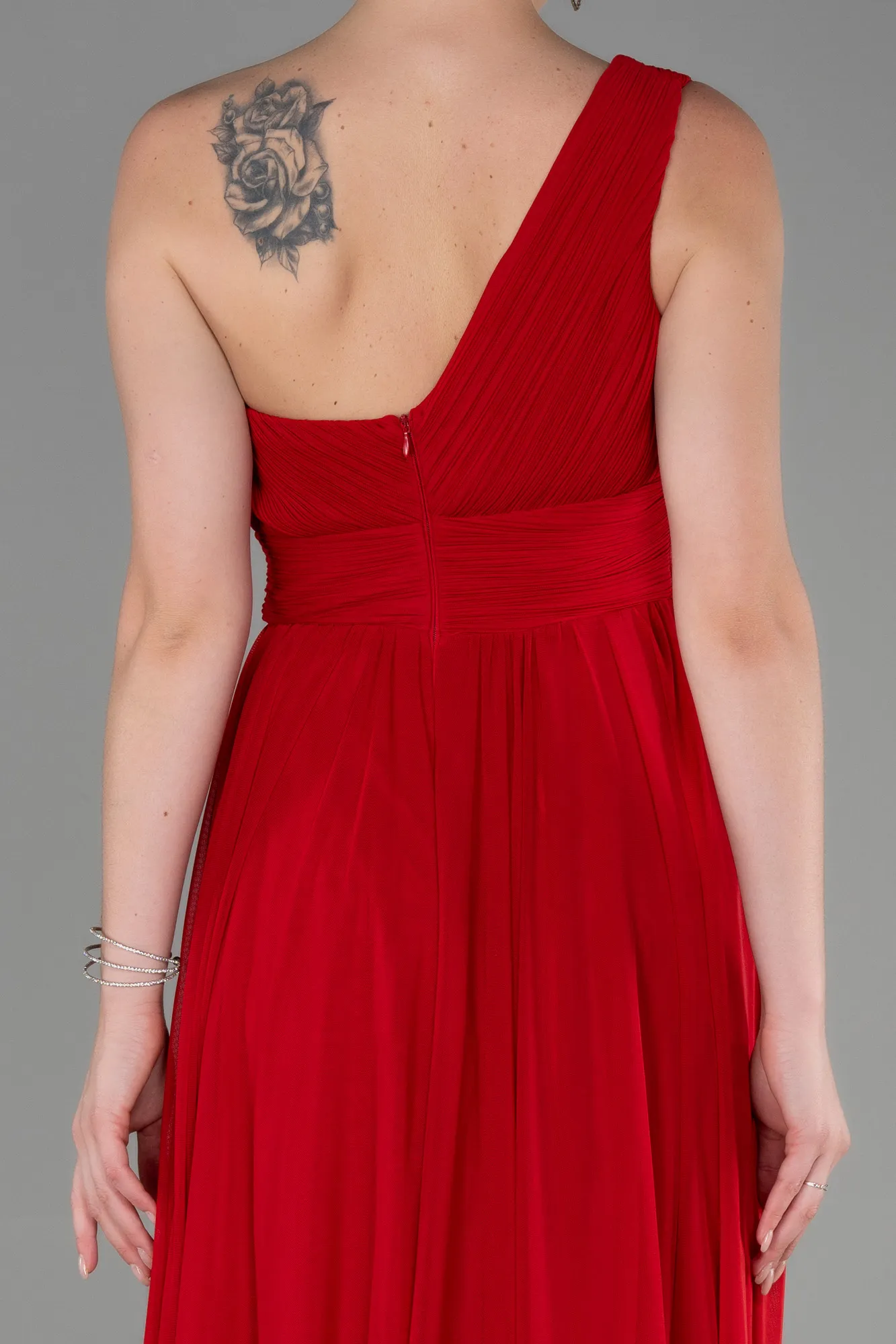 Red-Long Chiffon Evening Dress ABU3309