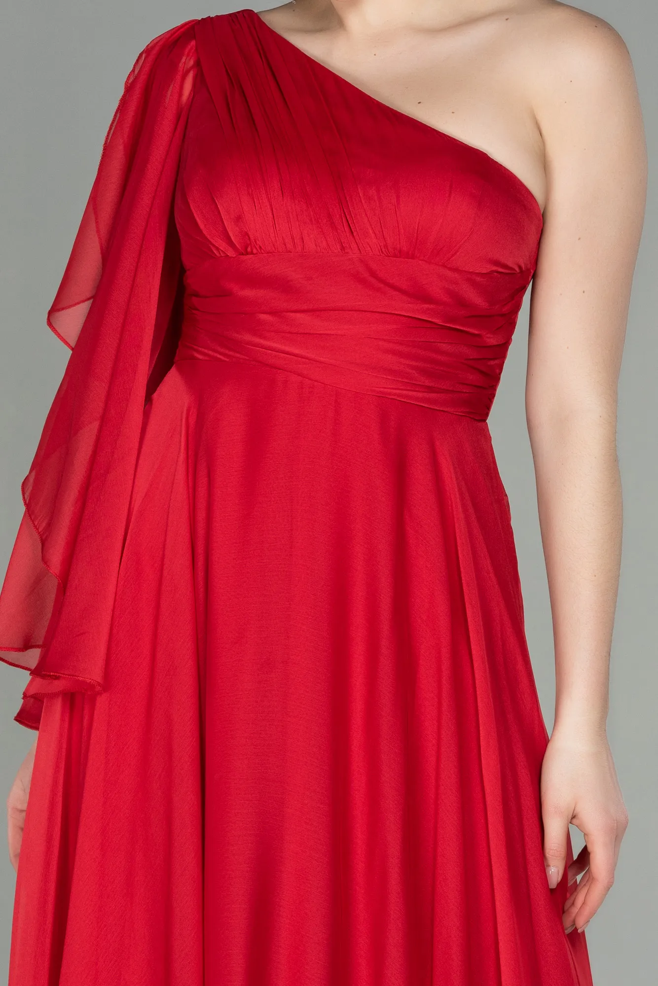 Red-Long Chiffon Evening Dress ABU3449