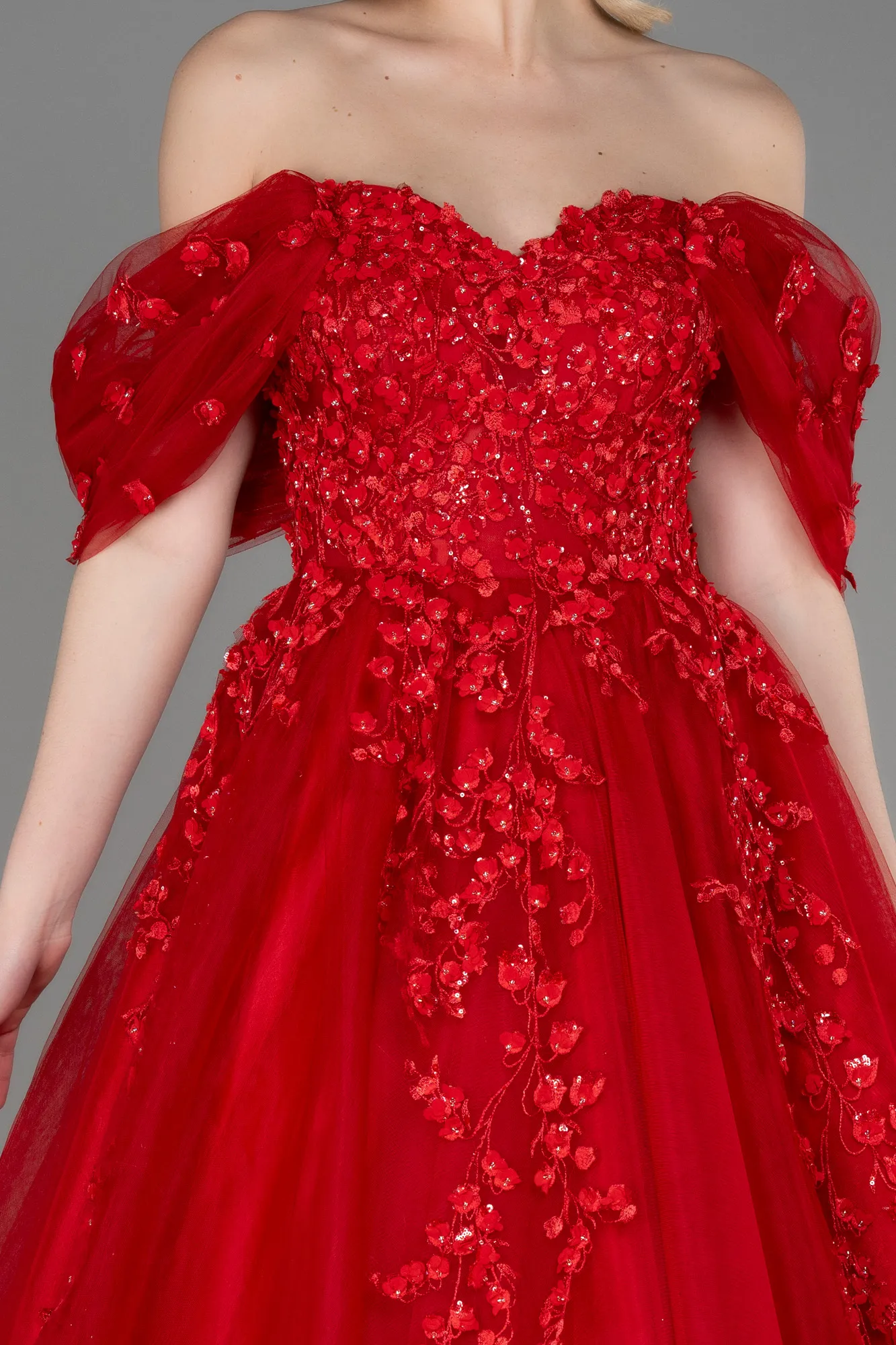 Red-Long Designer Evening Dress ABU3600