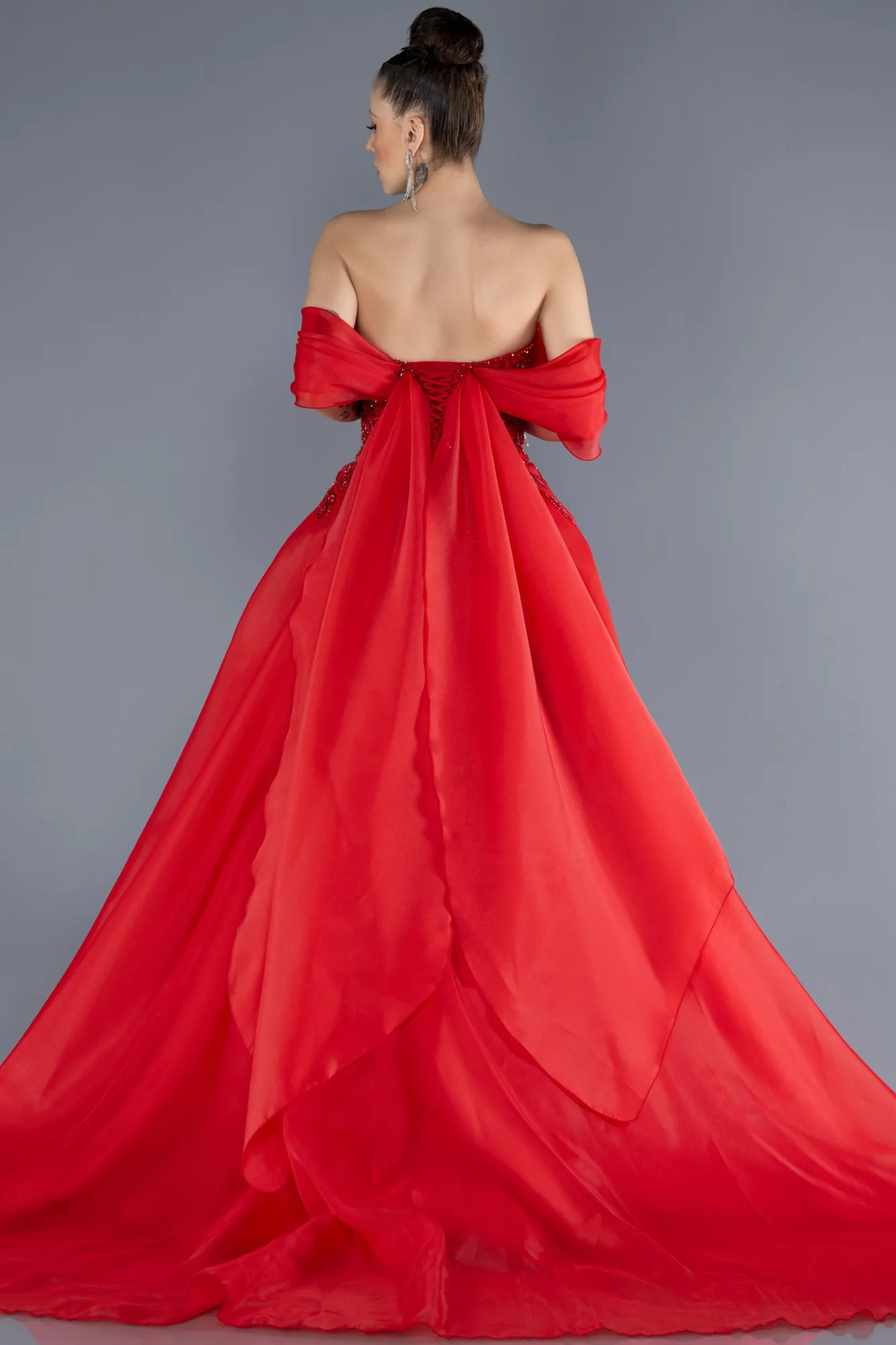 Red-Long Designer Evening Dress ABU4546