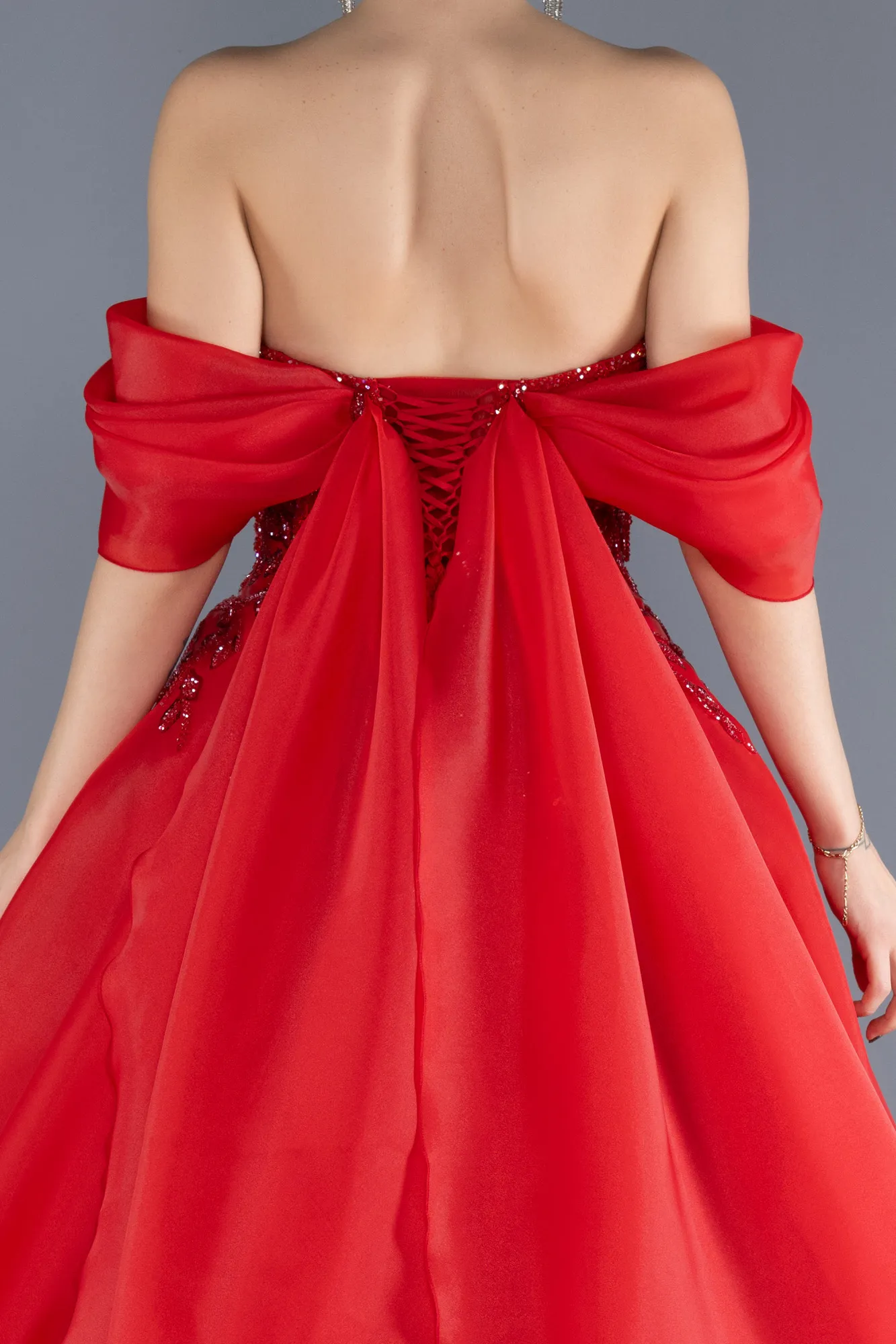 Red-Long Designer Evening Dress ABU4546