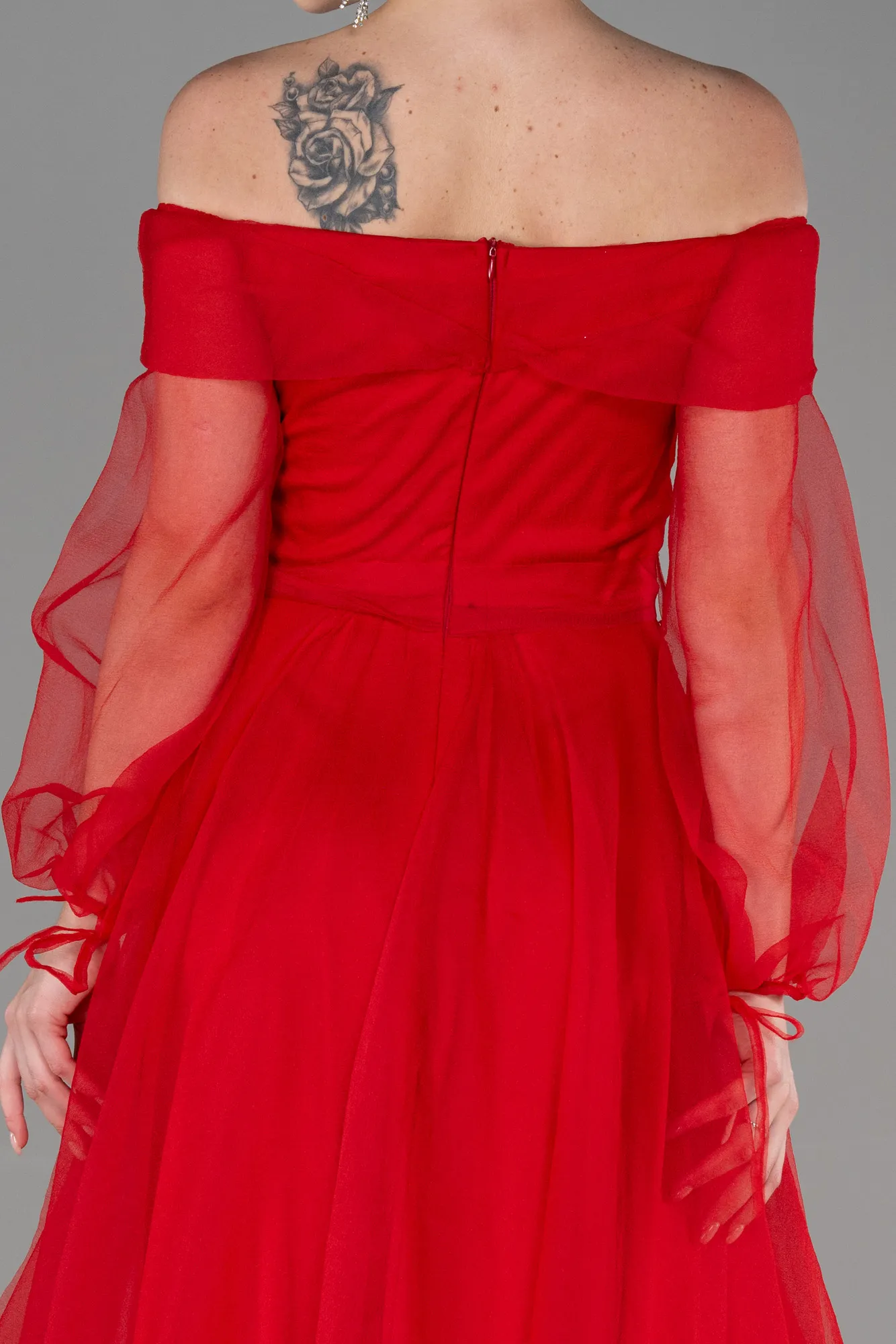 Red-Long Engagement Dress ABU1468