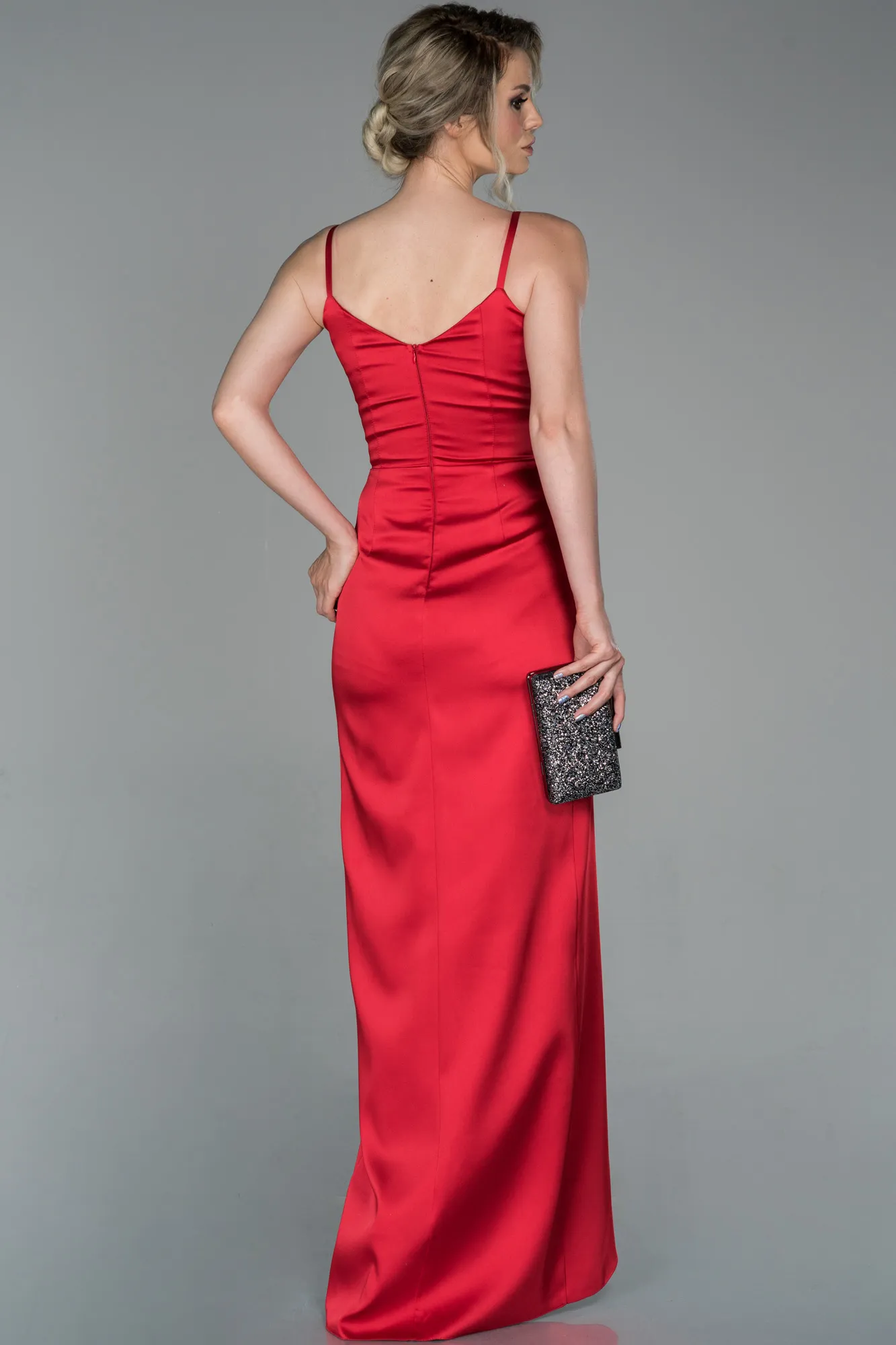 Red-Long Engagement Dress ABU564