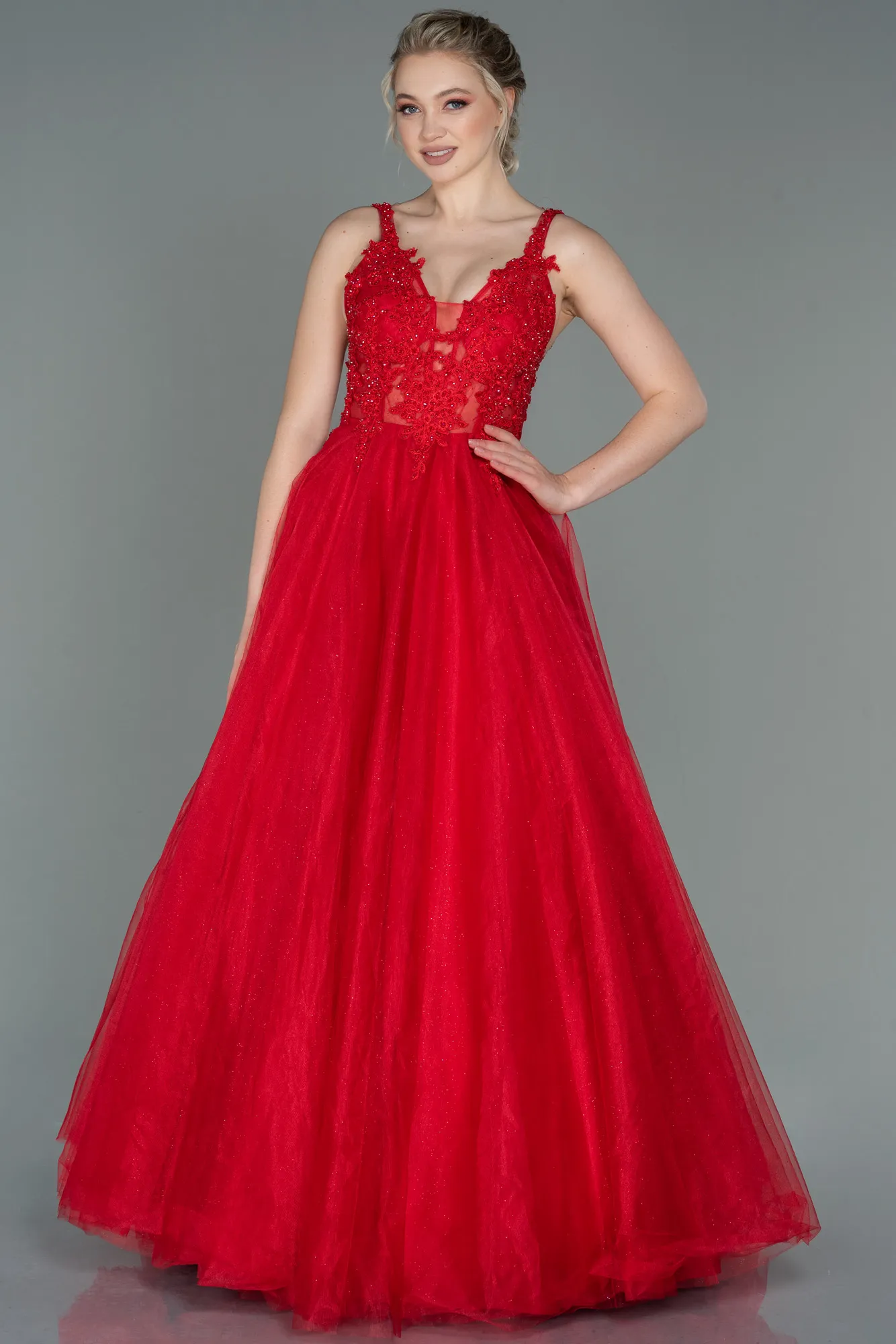 Red-Long Evening Dress ABU2278