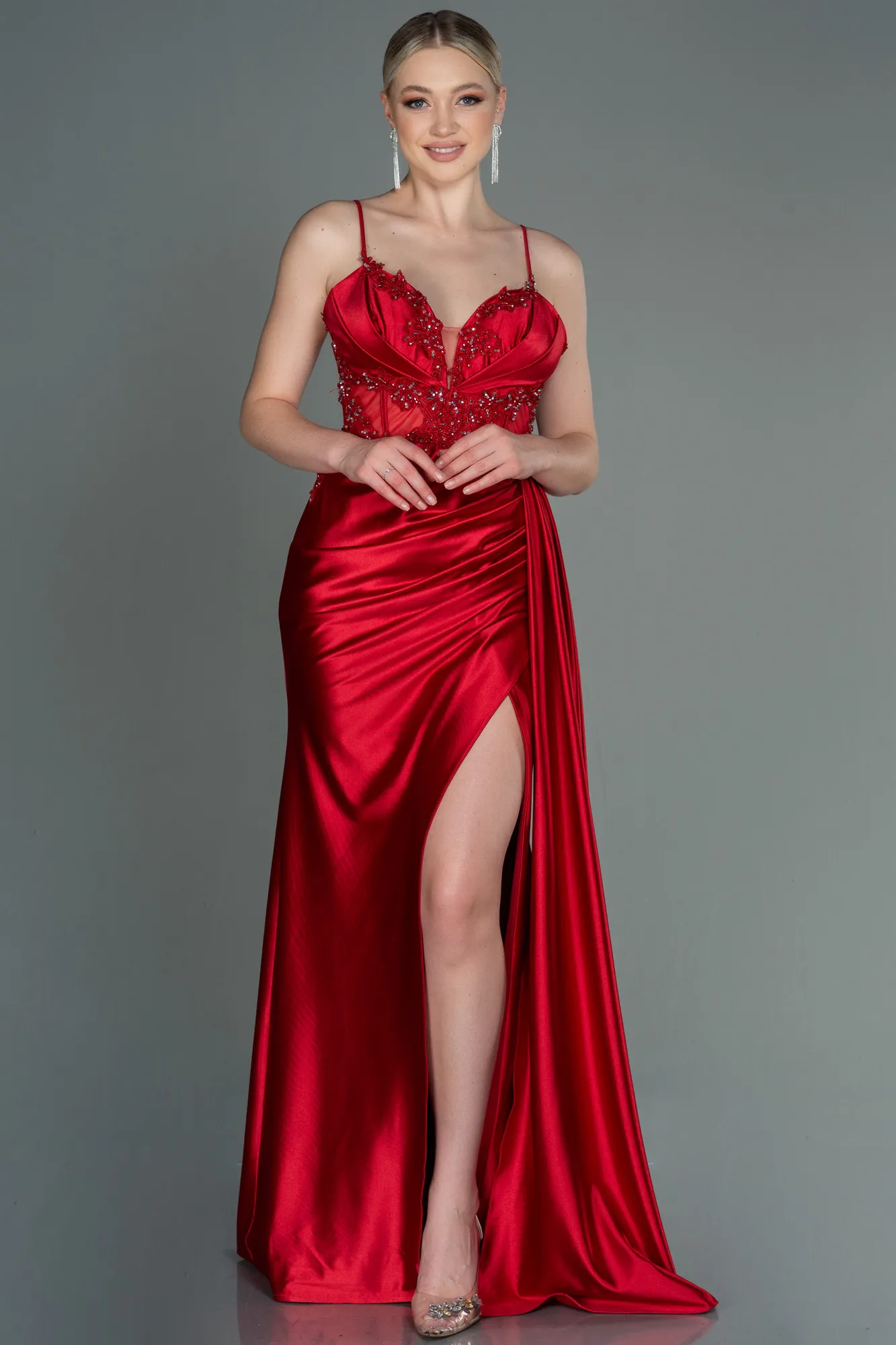 Red-Long Evening Dress ABU3192
