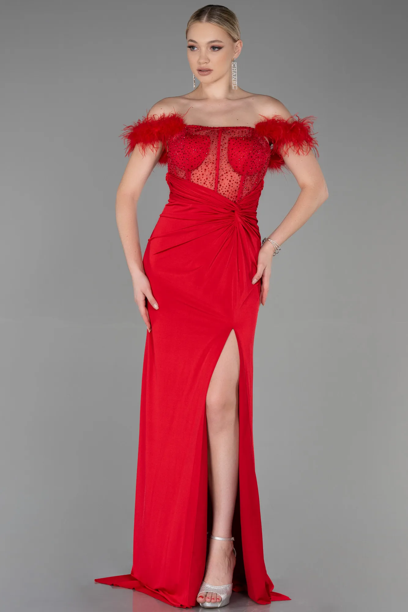 Red-Long Evening Dress ABU3224