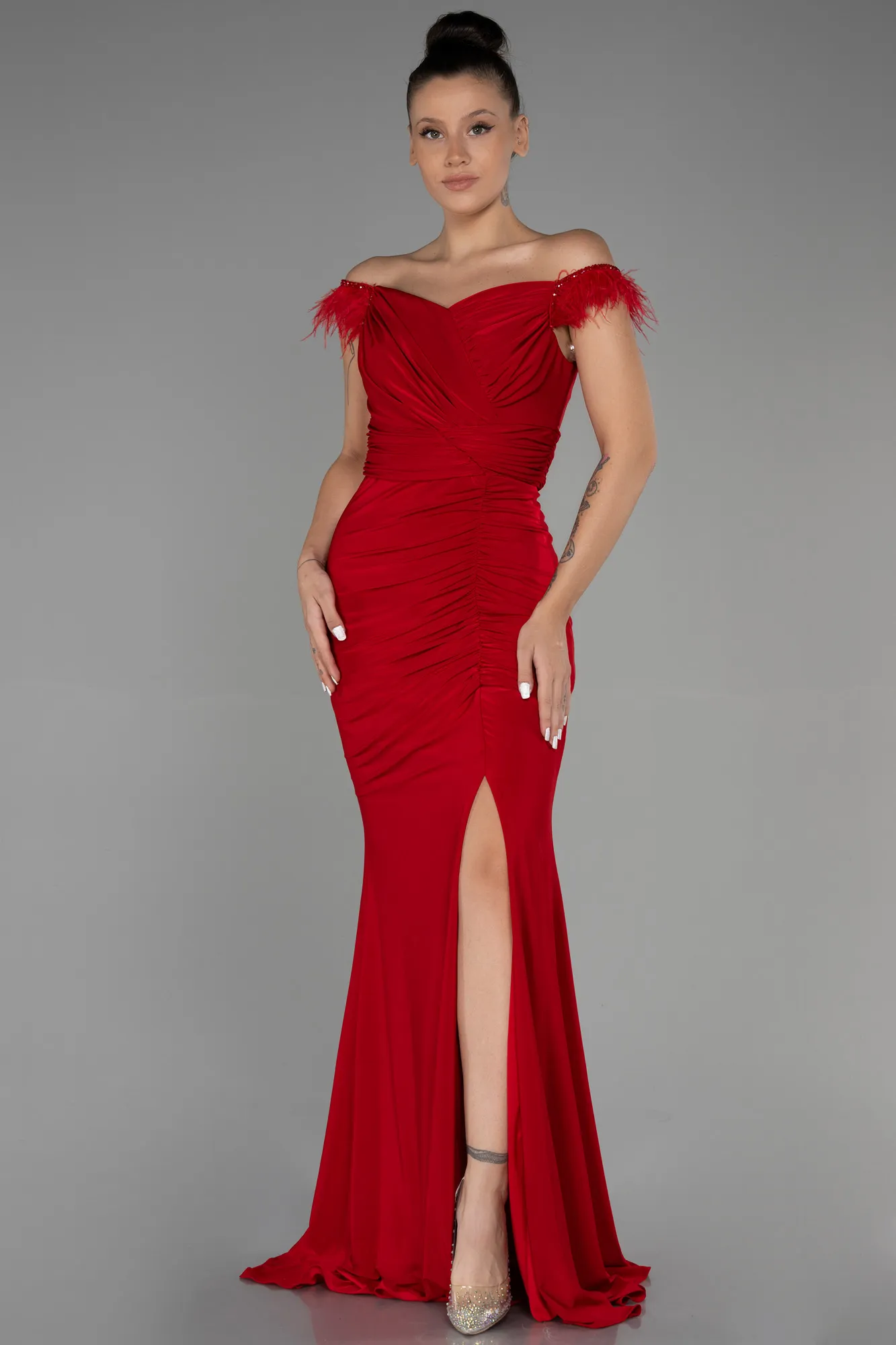 Red-Long Evening Dress ABU3308