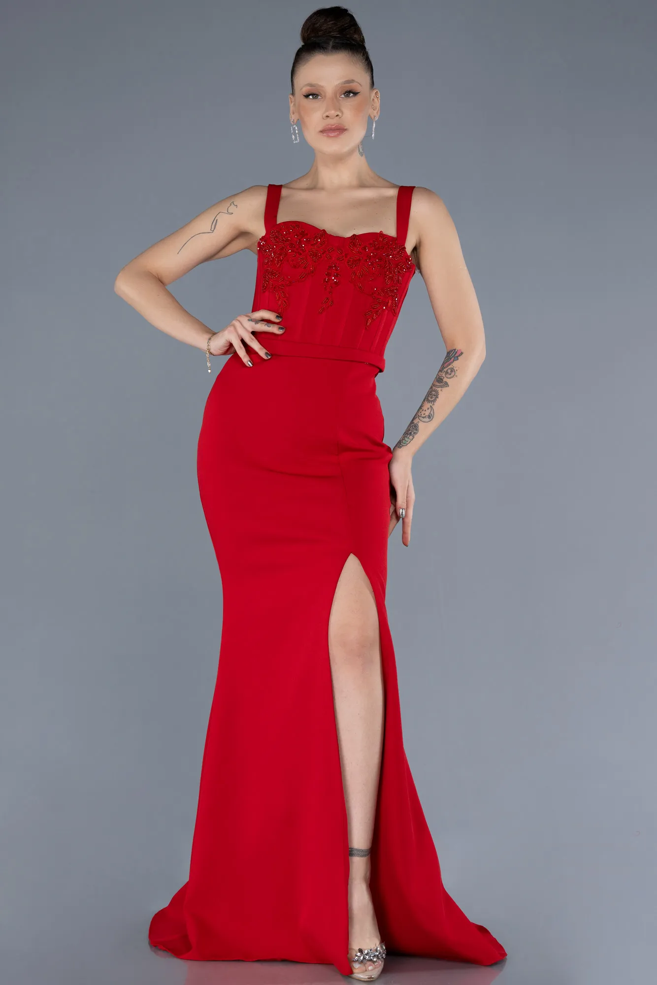 Red-Long Evening Dress ABU3345