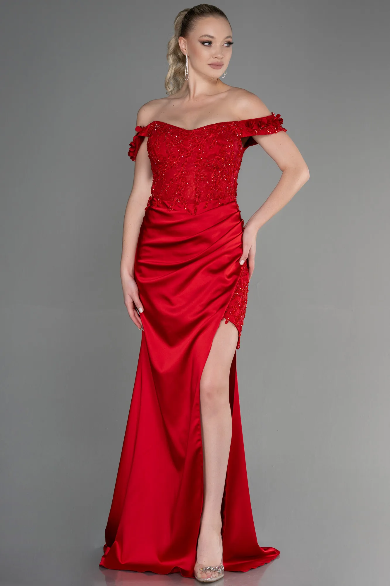 Red-Long Evening Dress ABU3384