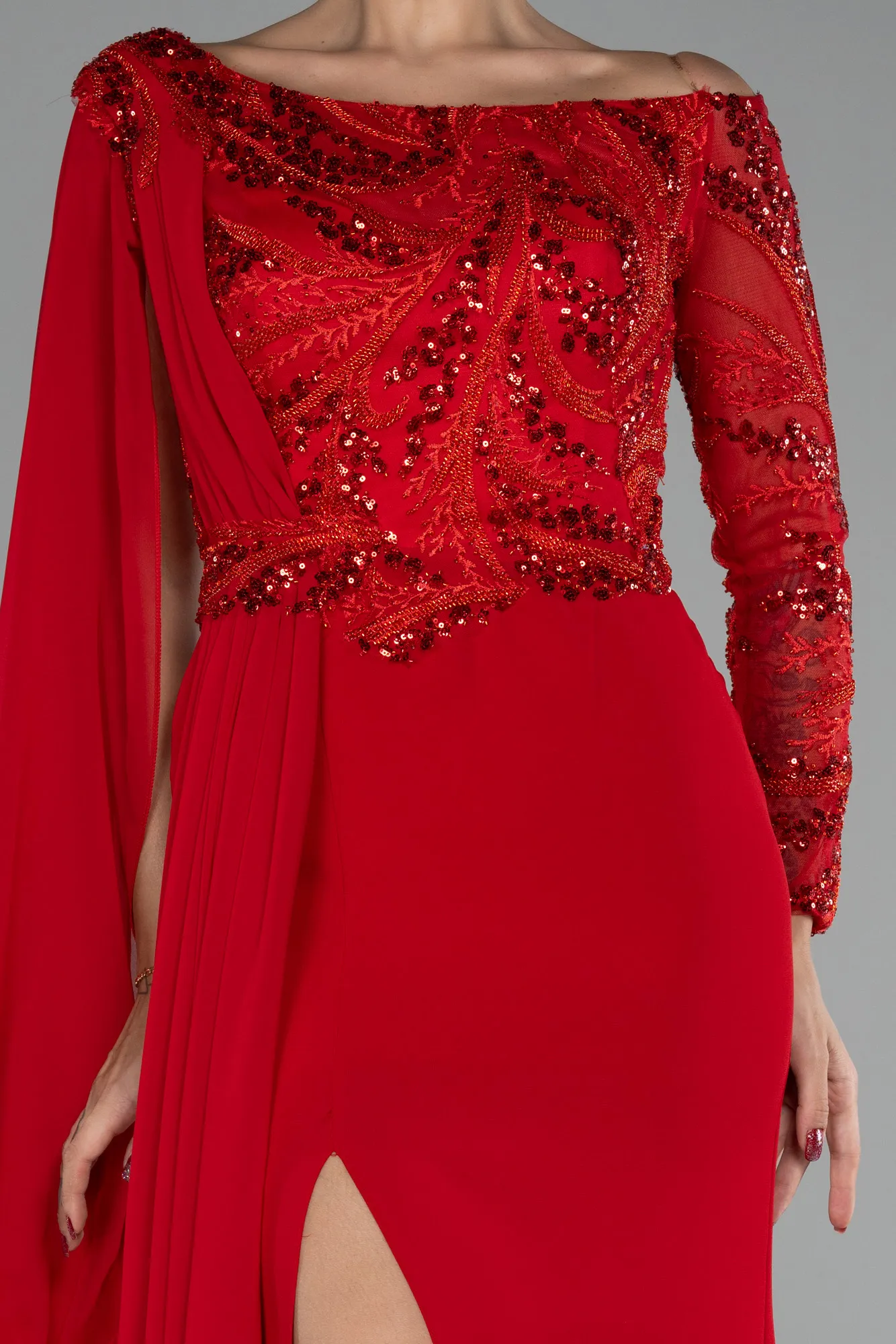 Red-Long Evening Dress ABU3511